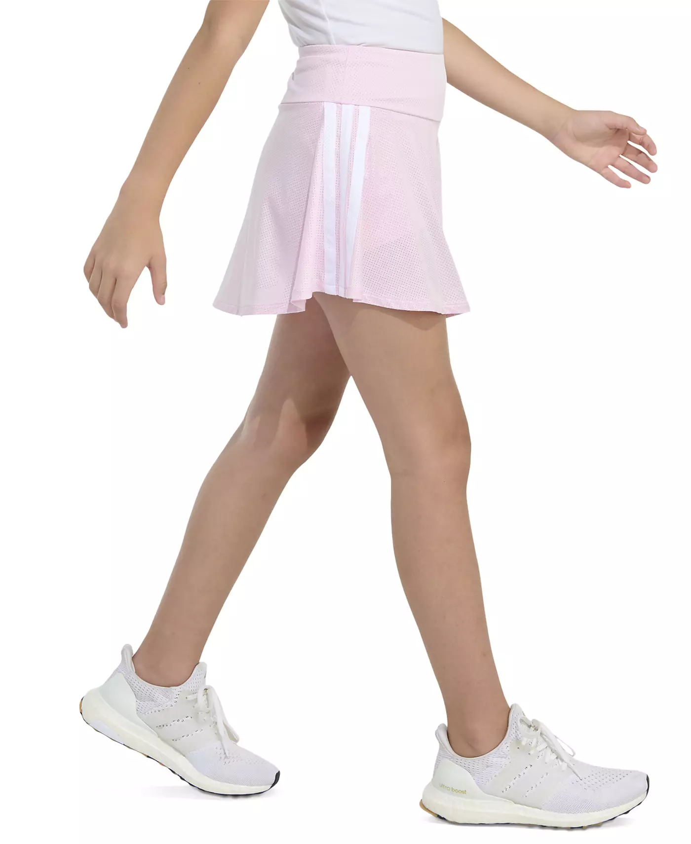 adidas Большие девочки Отдельный широкий пояс 3-полосатый Flounce юбка-шорты