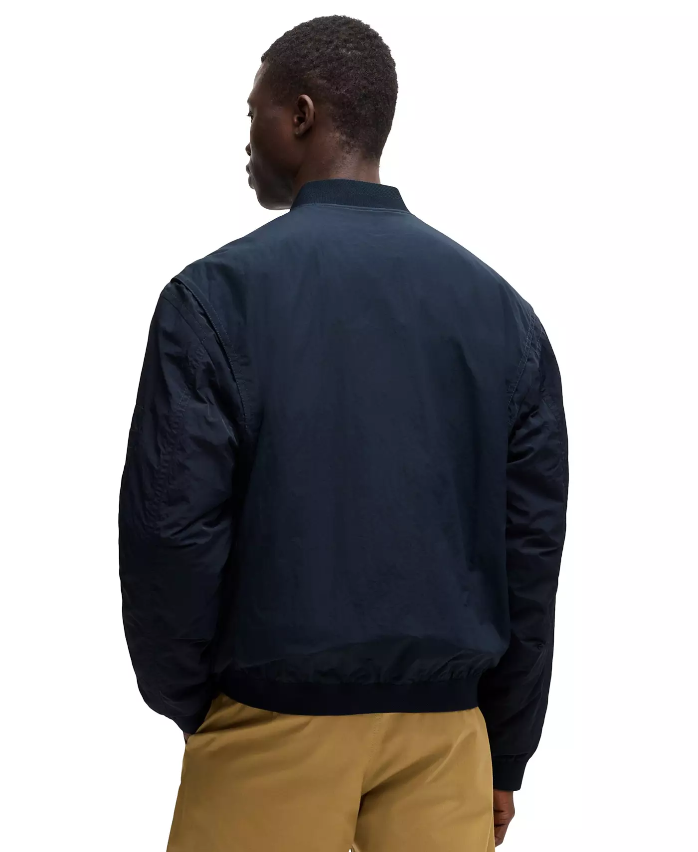 Мужская куртка-бомбер с логотипом Hugo Boss и водоотталкивающей пропиткой