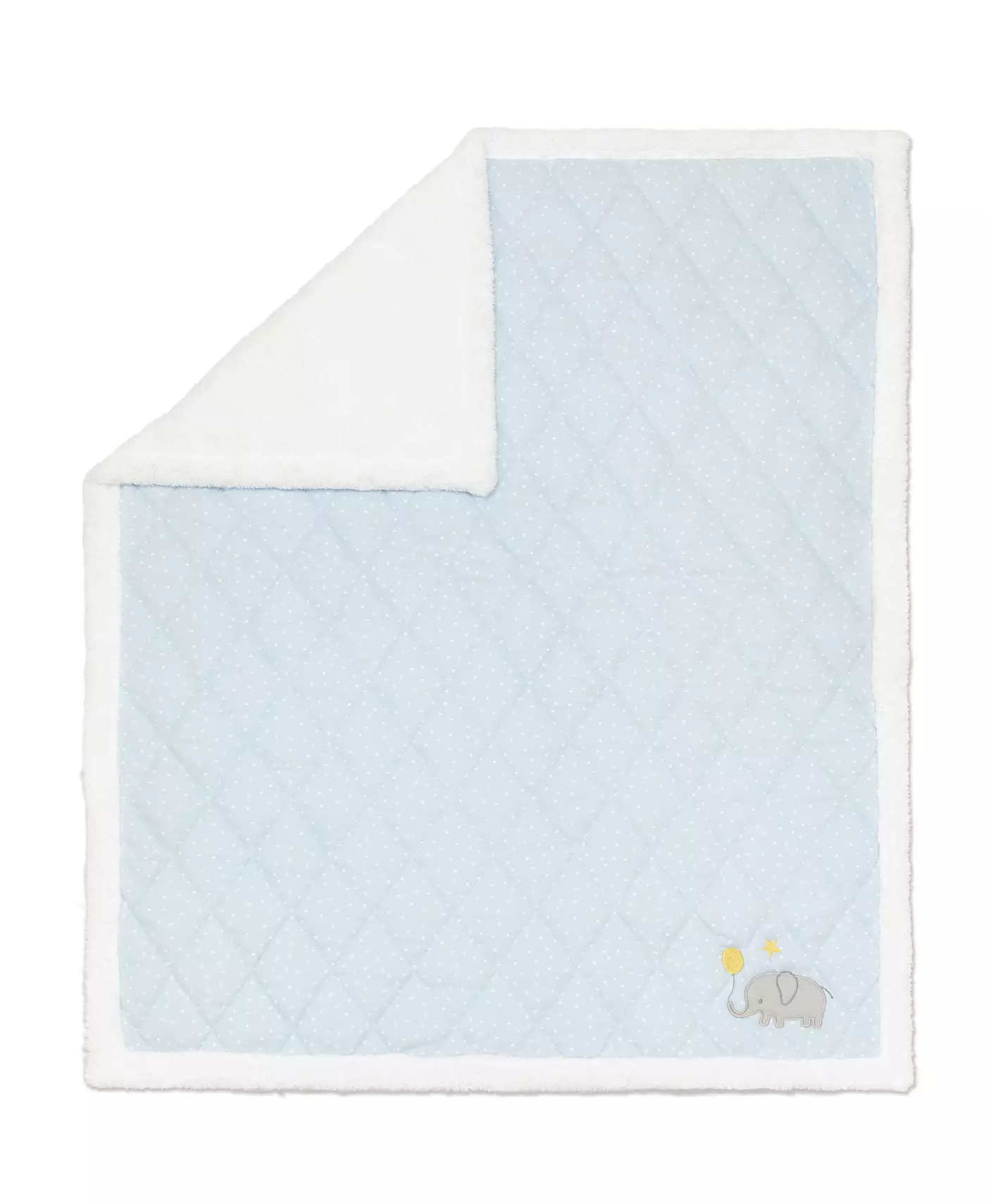 Living Textiles Одеяло из джерси и шерпы для мальчиков со слоном