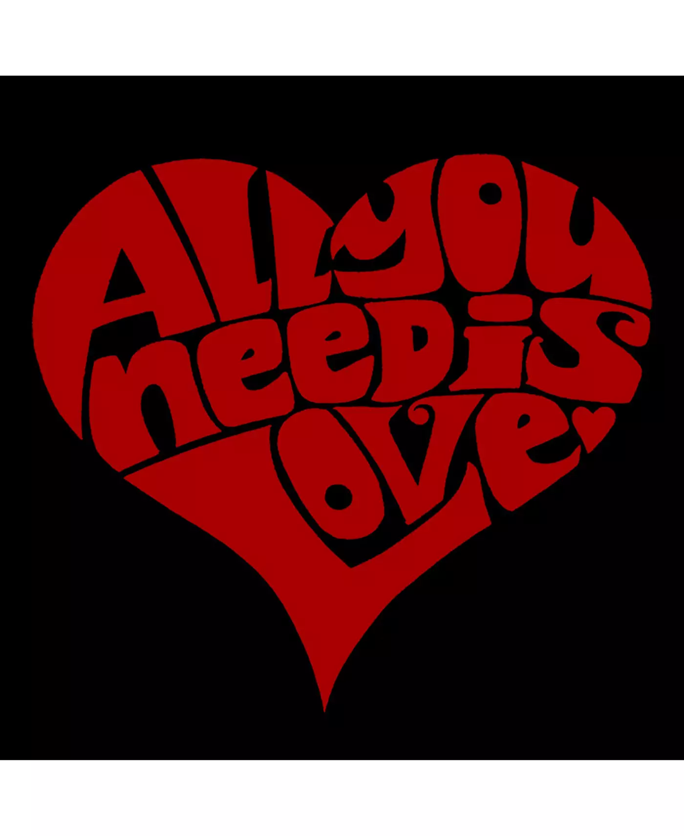 Лос-Анджелес Поп-арт Все, что тебе нужно - это любовь - Маленькая сумка-тоут с текстовым искусством