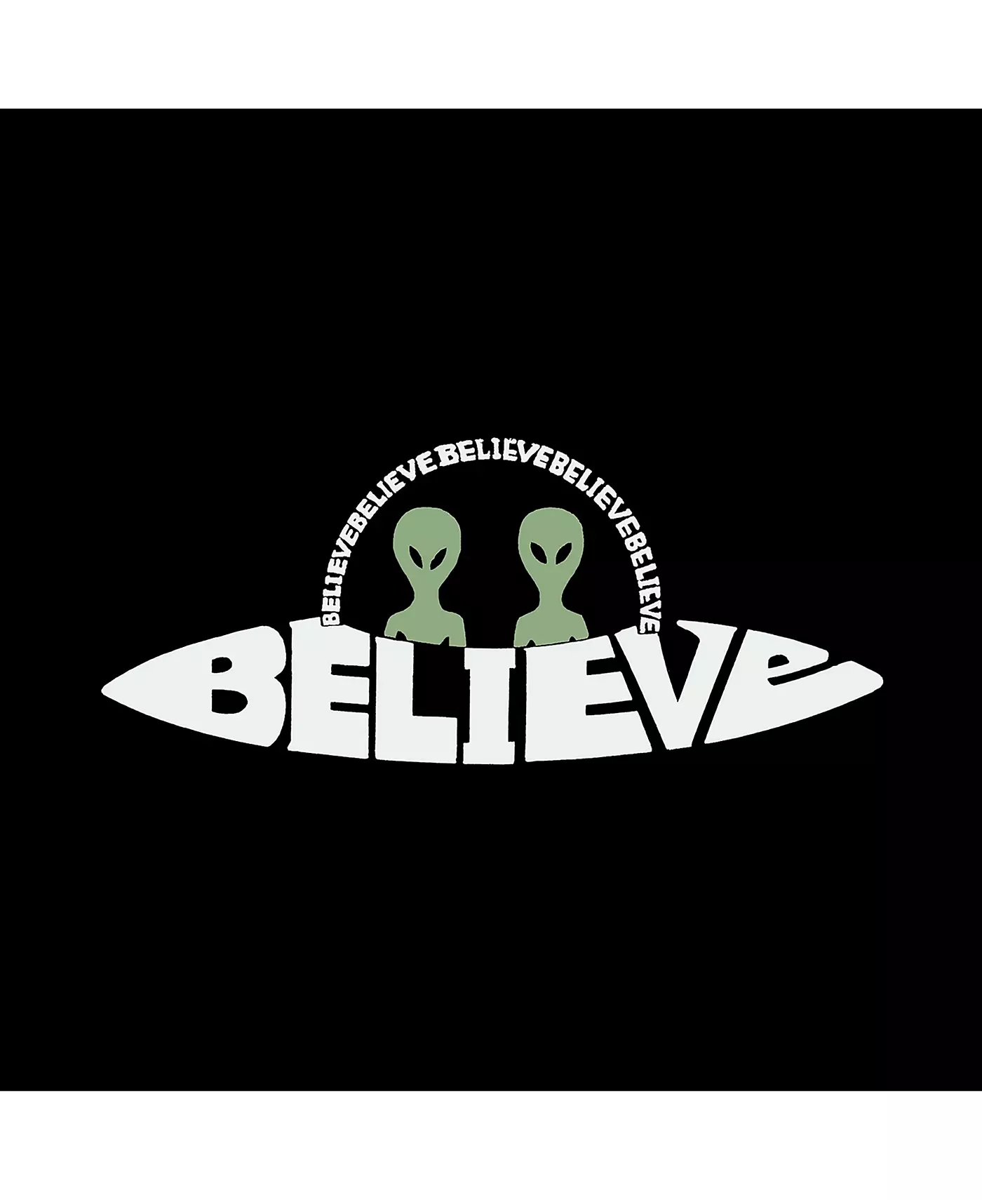 LA Pop Art Believe UFO - Маленькая сумка-тоут Word Art