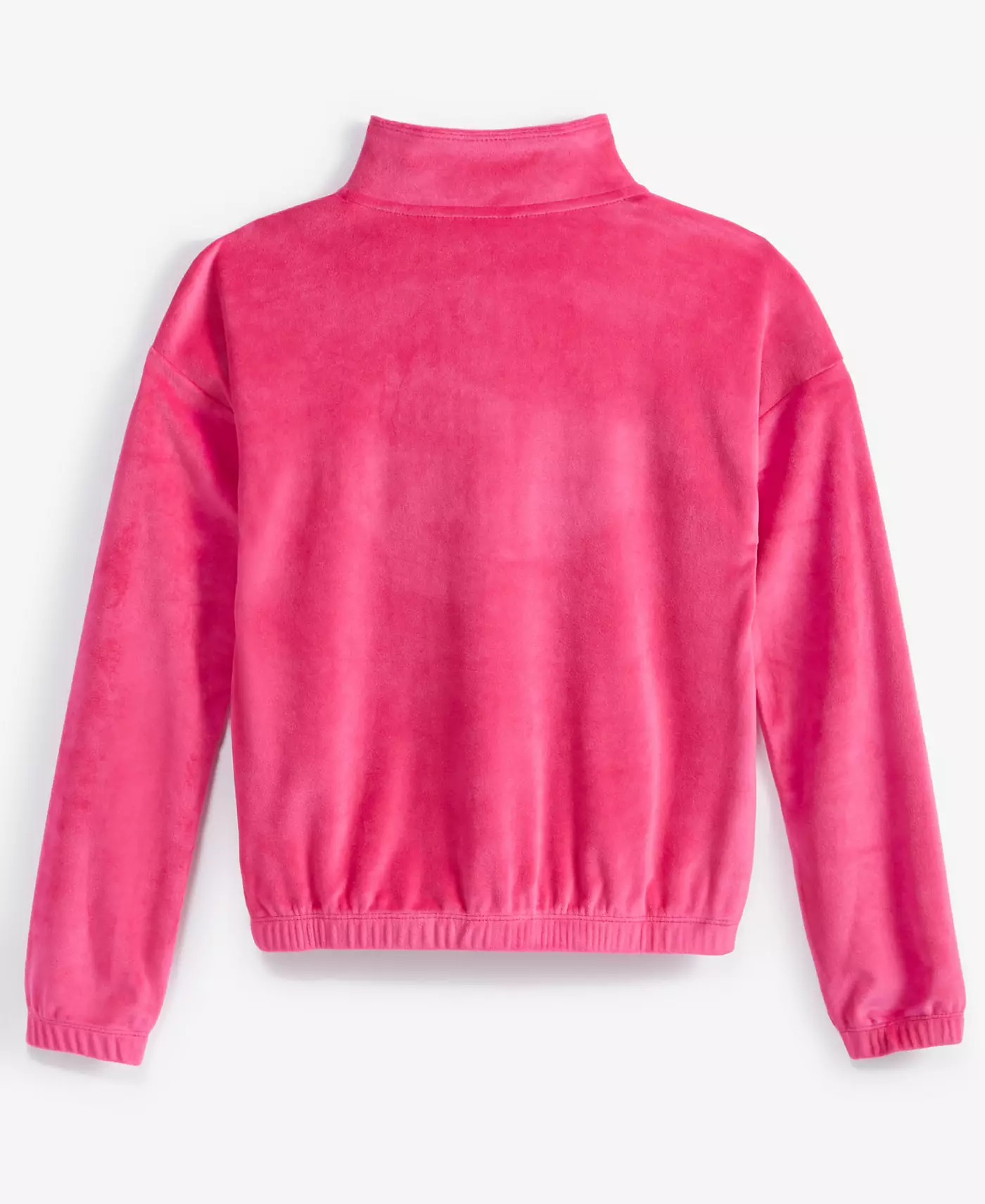 Велюровый топ ID Ideology Big Girls с застежкой-молнией на четверть, созданный для Macy's