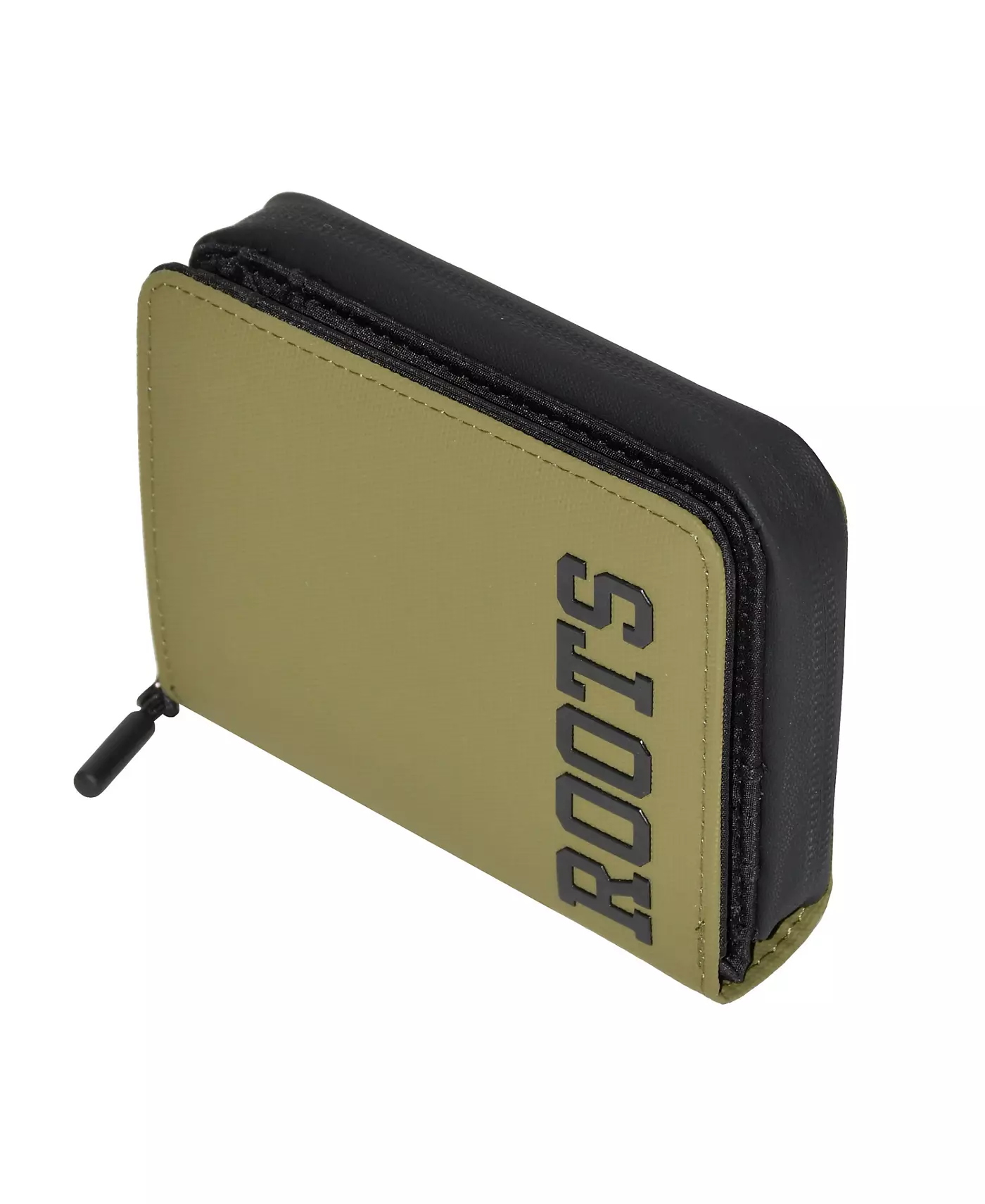 Мужской КОШЕЛЕК Roots COMPACT НА МОЛНИИ С КНОПКАМИ