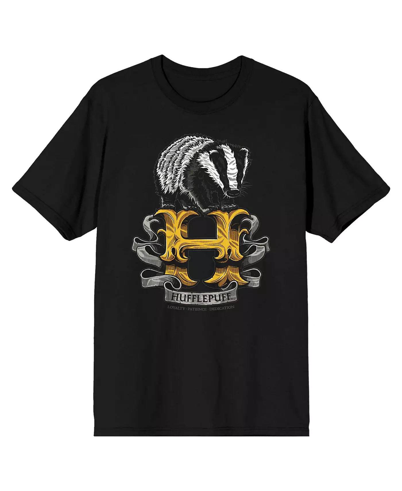 Футболка Harry Potter Big & Tall Hufflepuff Badger Black-4XL