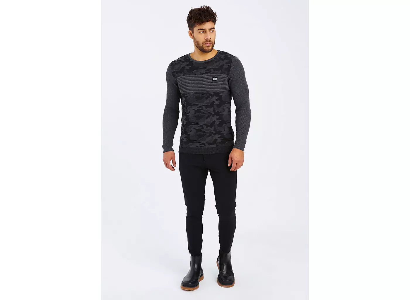 Мужской вязаный пуловер Leif Nelson LN1645