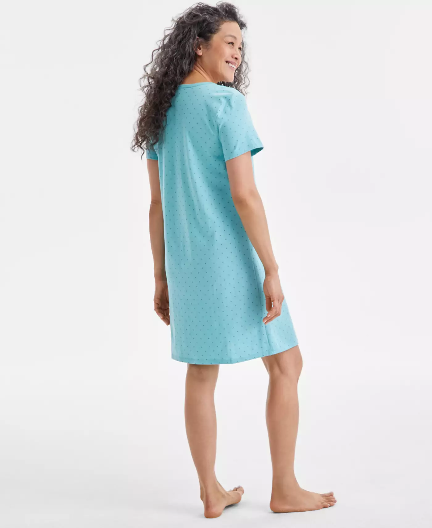 Женская хлопковая пижама с принтом Charter Club Henley