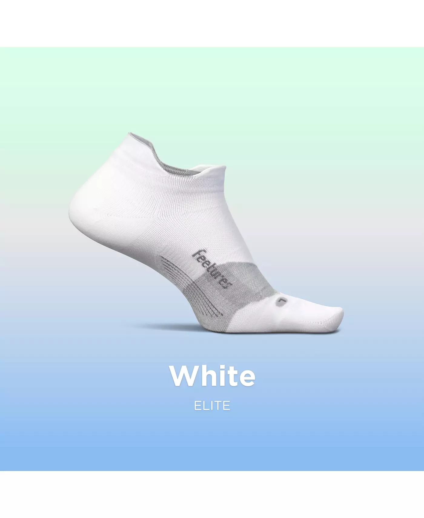 Носки мужские Feetures Elite Ultra Light Cushion Ankle Socks - спортивные носки с направленной компрессией - новые белые