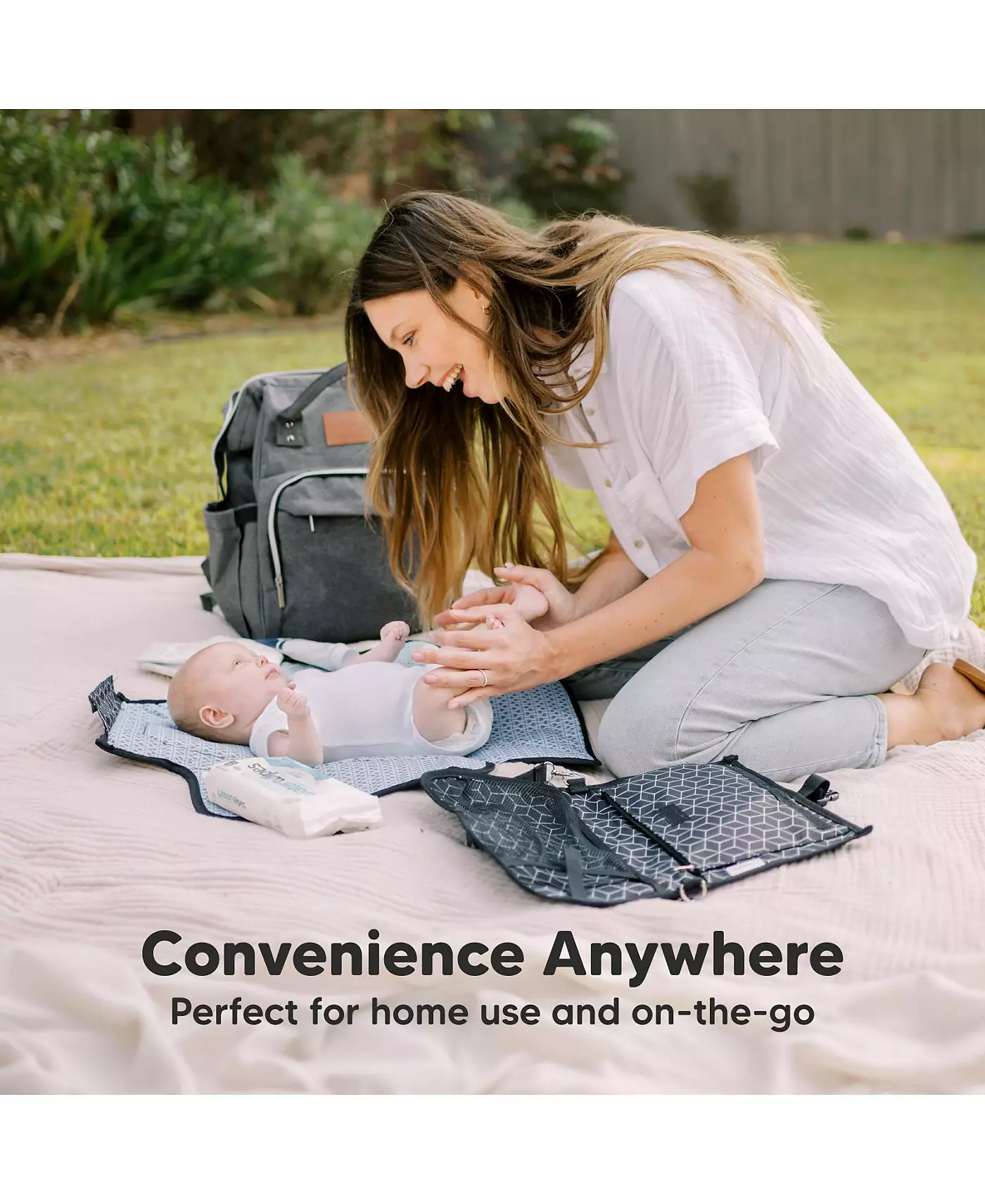 Пеленальный коврик KeaBabies Ezee, портативный пеленальный коврик, водонепроницаемый складной пеленальный коврик