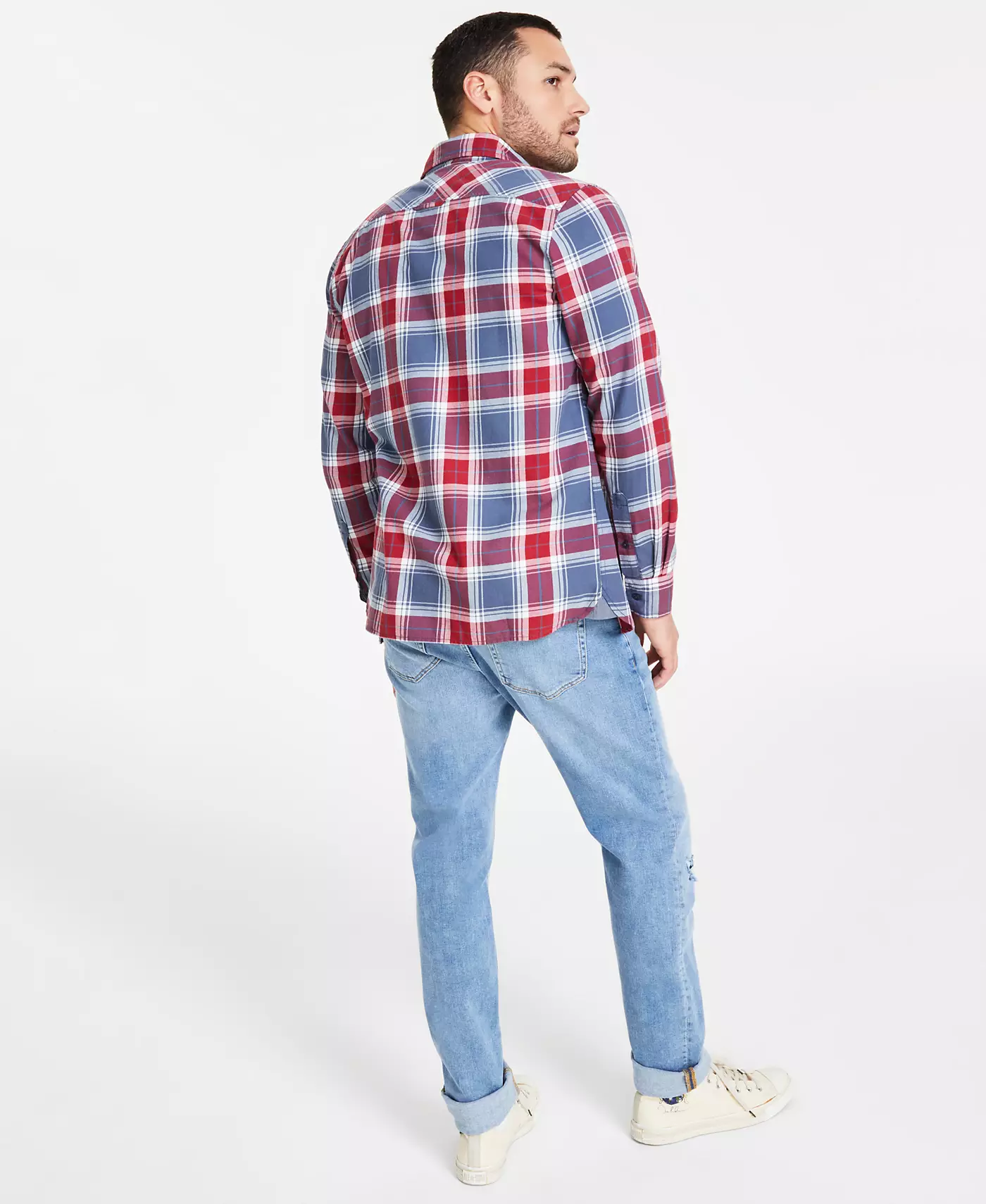 Мужские рваные джинсы Sun + Stone Melbourne Slim-Fit, созданные для Macy's