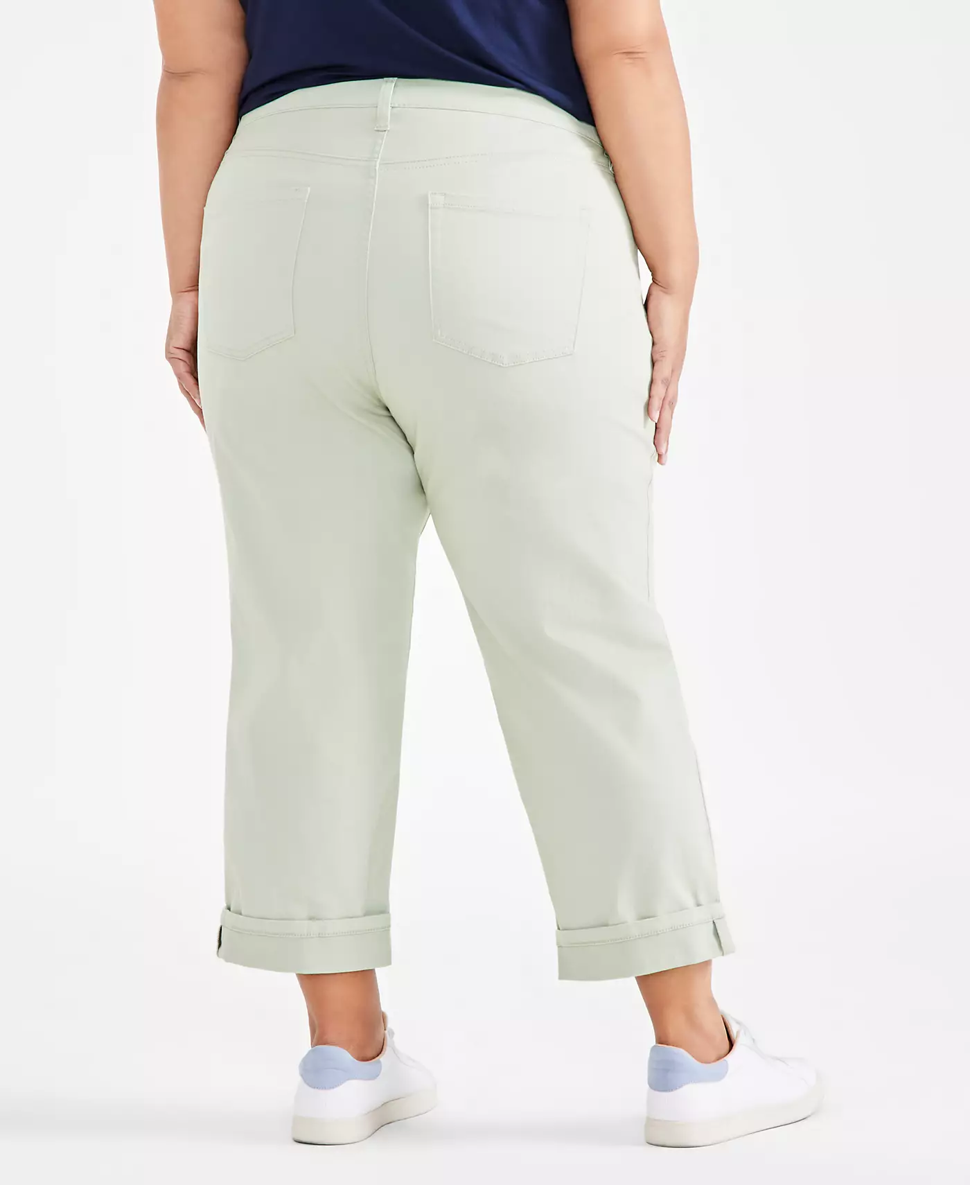 Джинсы-капри Style & Co Plus Size Curvy Roll-Cuff