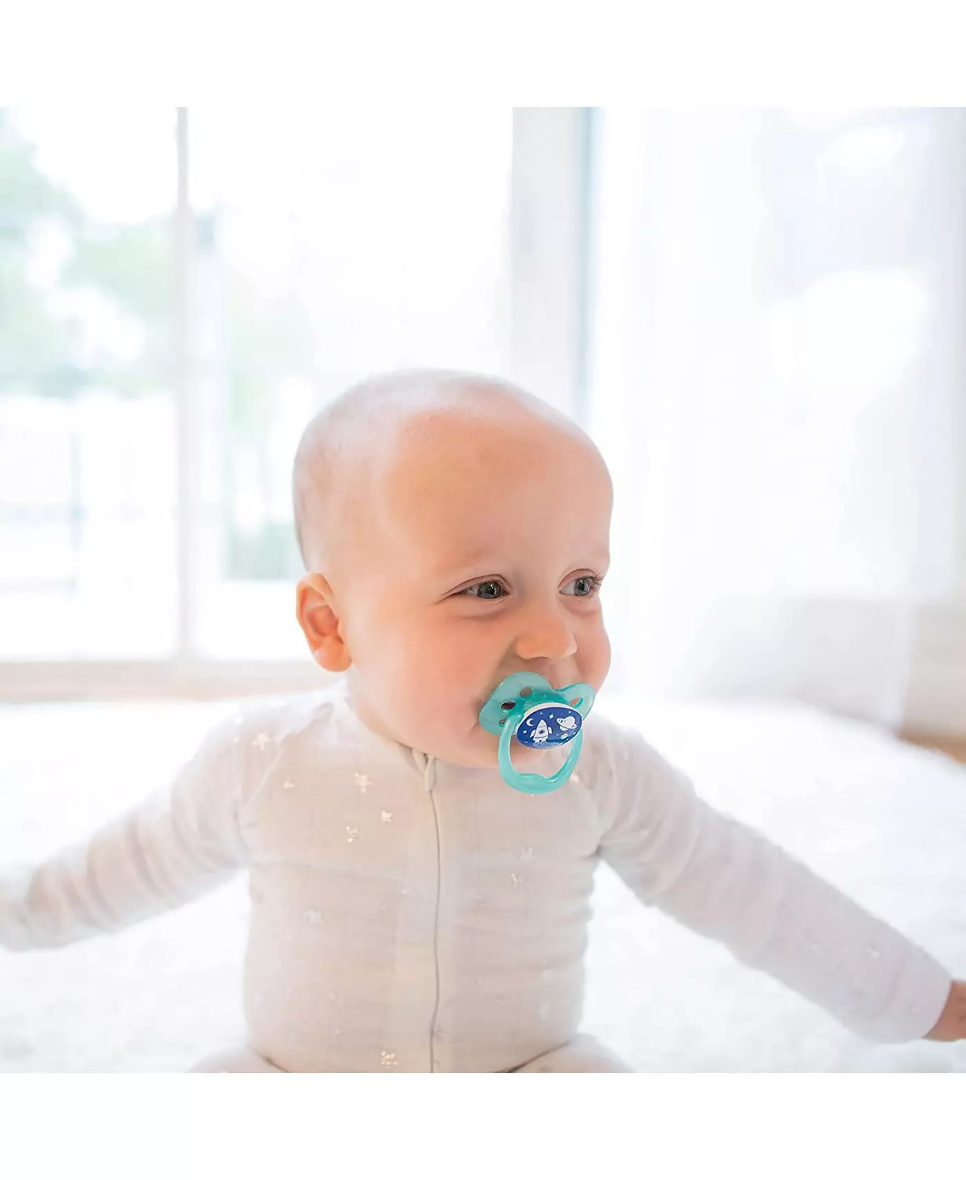 Симметричная пустышка Dr. Browns Advantage, синяя, 4 шт. в упаковке, 0-6 мес.