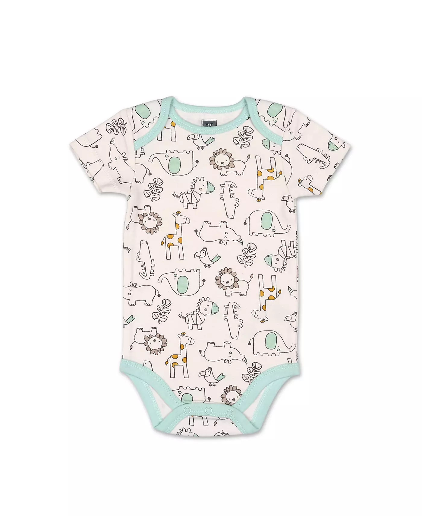 Комплект боди с короткими рукавами для мальчика или девочки Peanutshell, 5 шт., сафари, черный, белый, шалфей, звезды