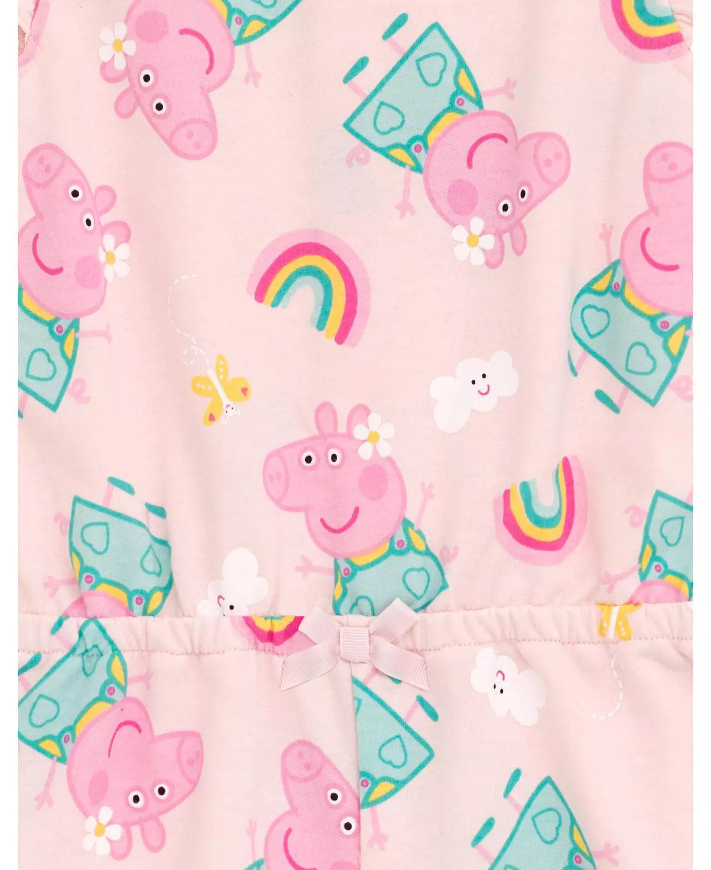 Peppa Pig для девочек-малышей, французский терри, комбинезон без рукавов