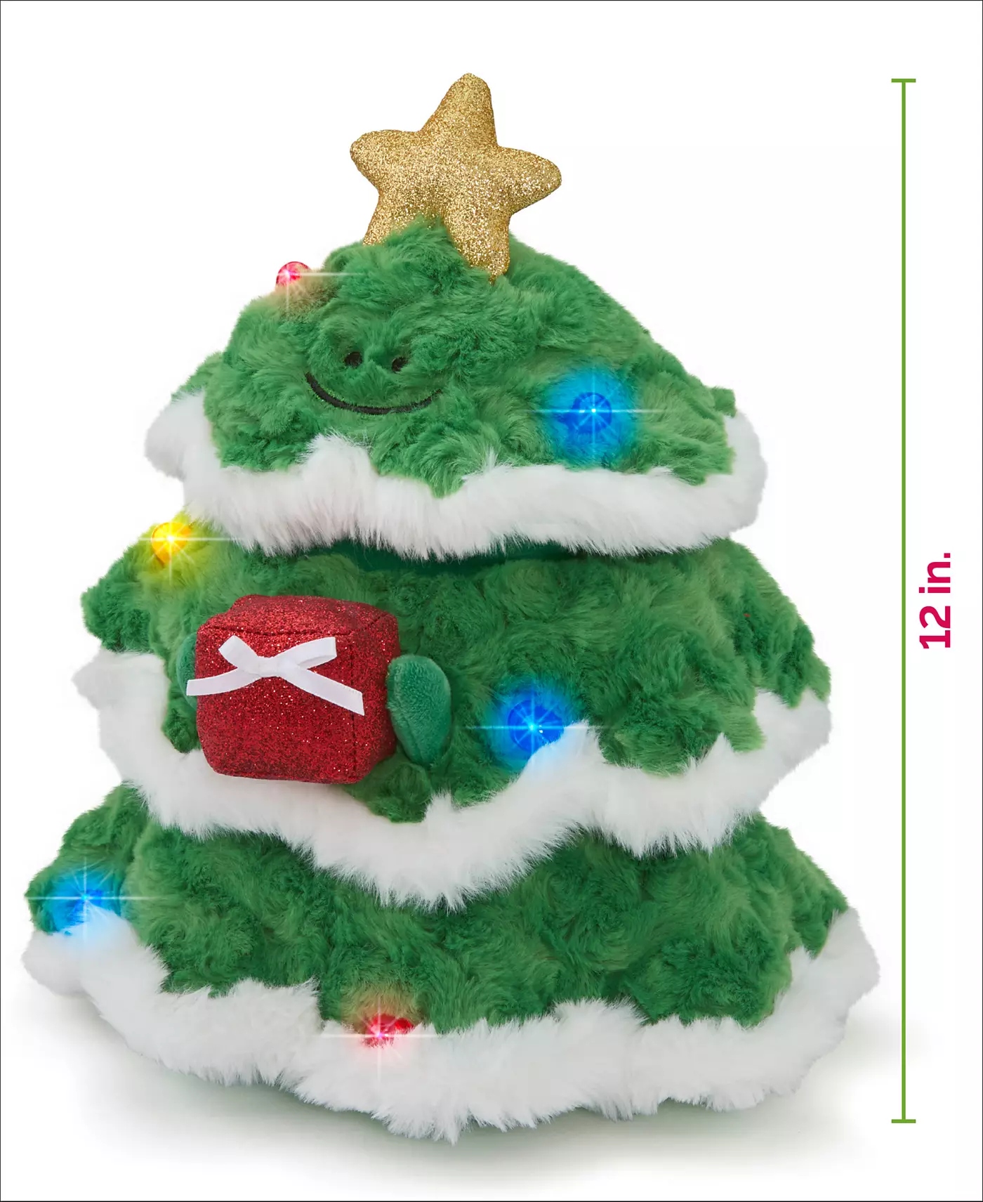 Игрушечная коробка Geoffrey's Toy Box Star Brights 12" со светодиодной подсветкой, плюшевая новогодняя елочная игрушка, созданная для Macy's