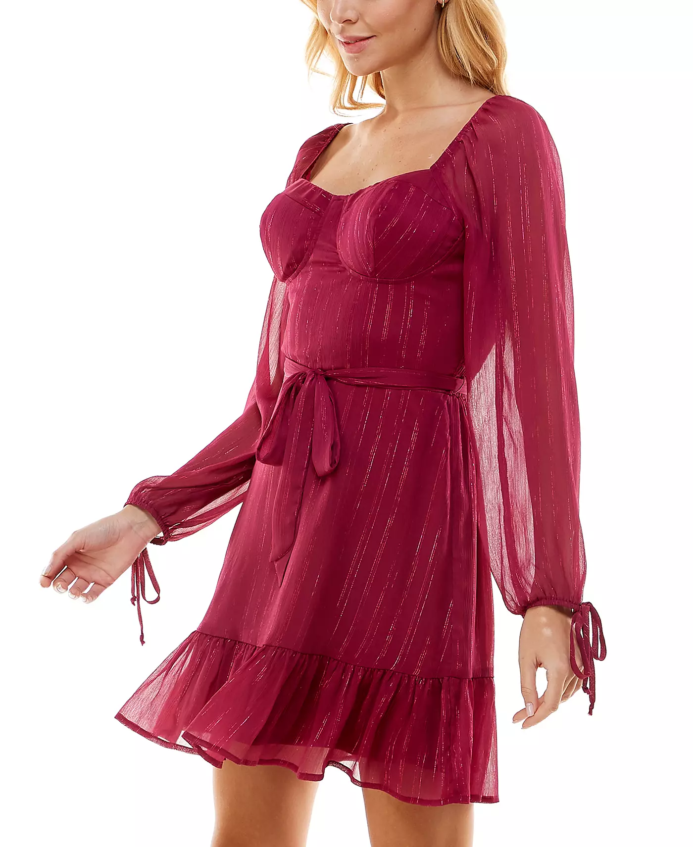 Платье As U Wish Juniors с оборками и расклешенным подолом