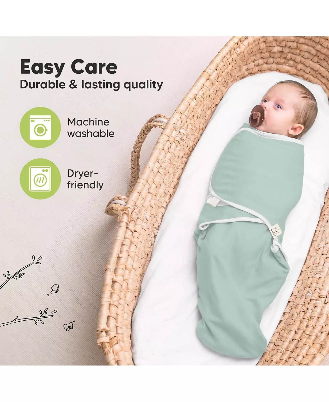 KeaBabies 3 упаковки Soothe Baby Swaddle 0-3 месяца, органические детские пеленки, спальные мешки, для новорожденных, младенческие пеленки