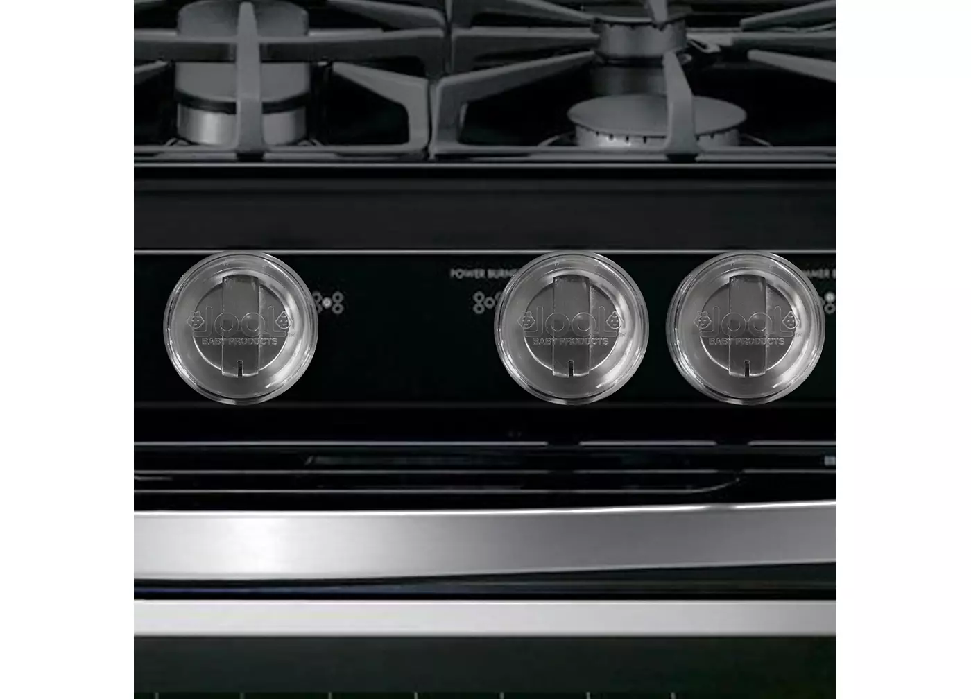 Крышки для ручек детской плиты Jool Baby, универсальный дизайн, сверхпрозрачные, безопасные (5 шт. в упаковке)