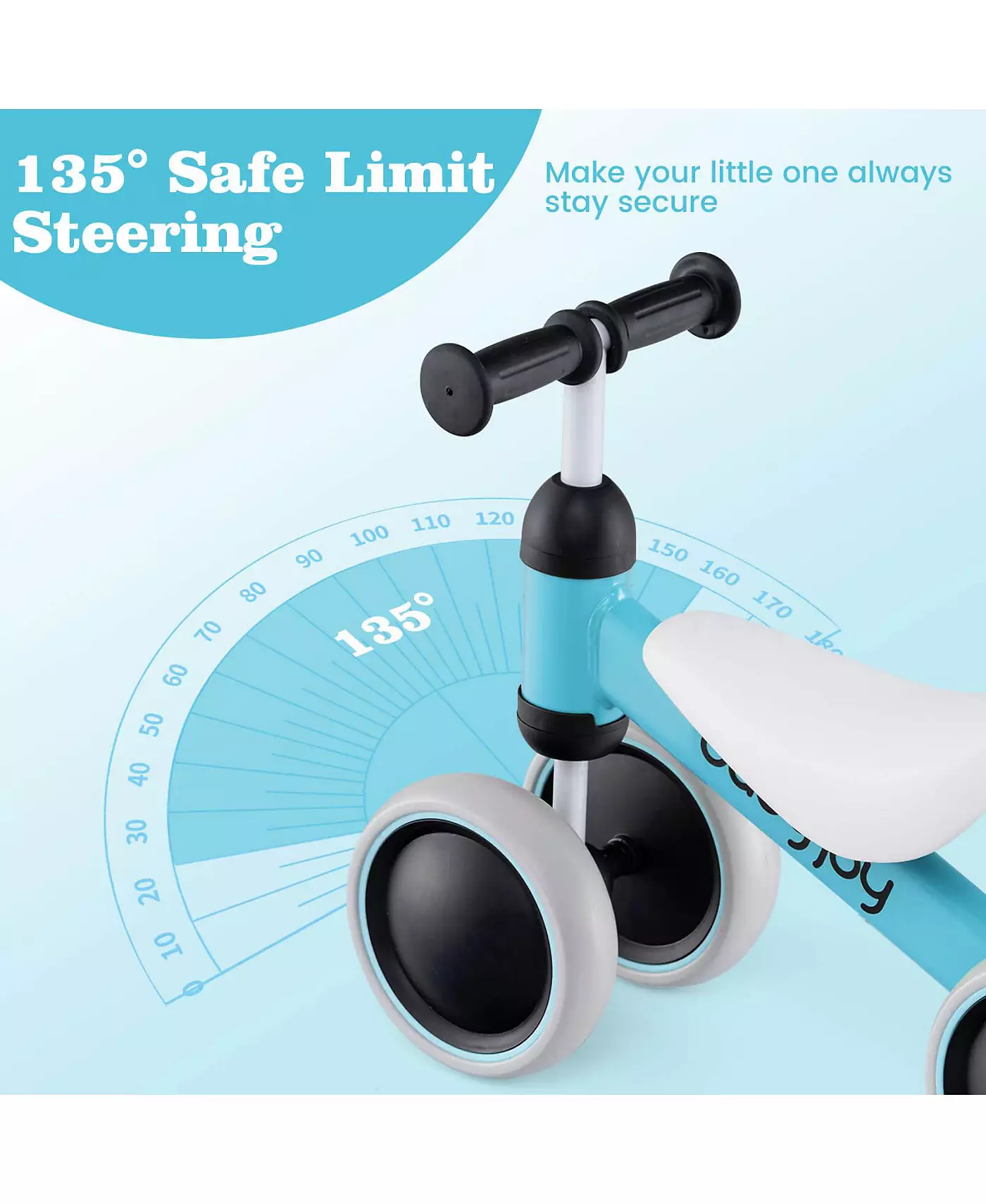 Costway 4-х колесный детский беговел детский ходунки без педалей