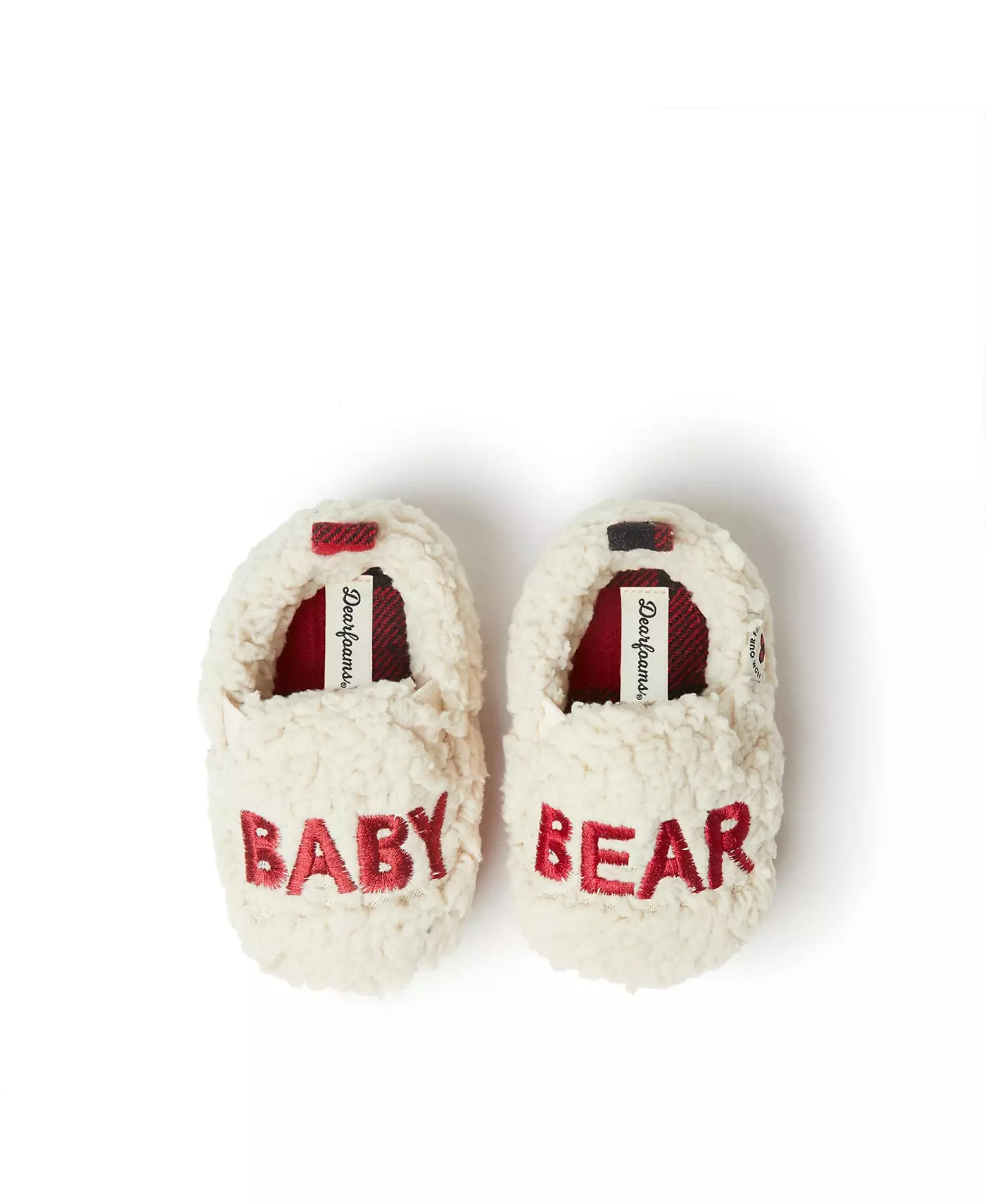 Тапочки Dearfoams Baby Boys Buffalo Check Bear с закрытым задником