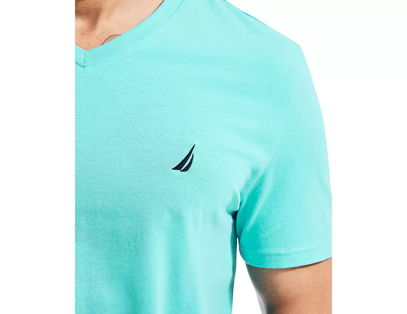 Мужская футболка Nautica Classic-Fit из хлопка с V-образным вырезом