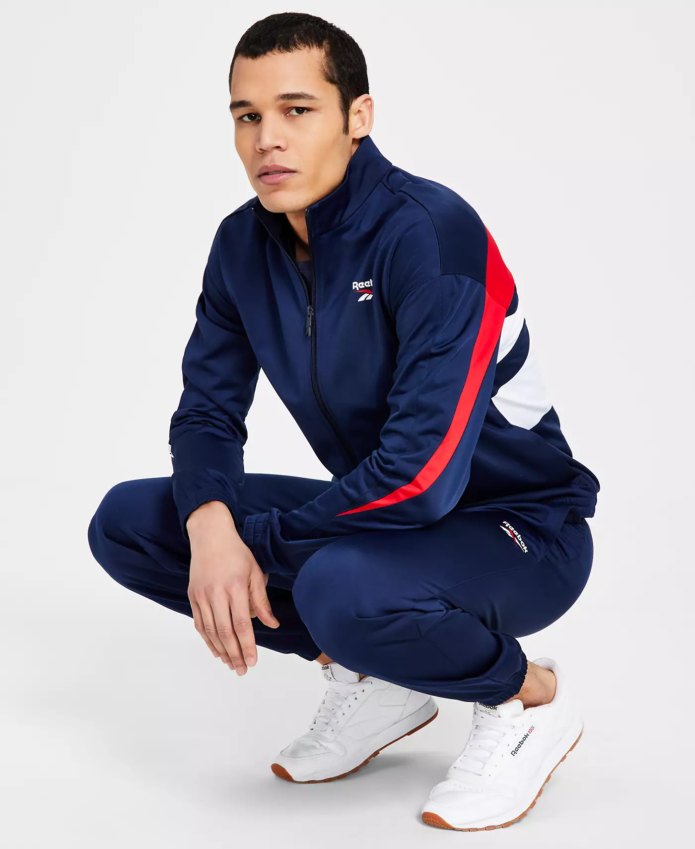 Мужская спортивная куртка Reebok Identity Vector с застежкой-молнией спереди