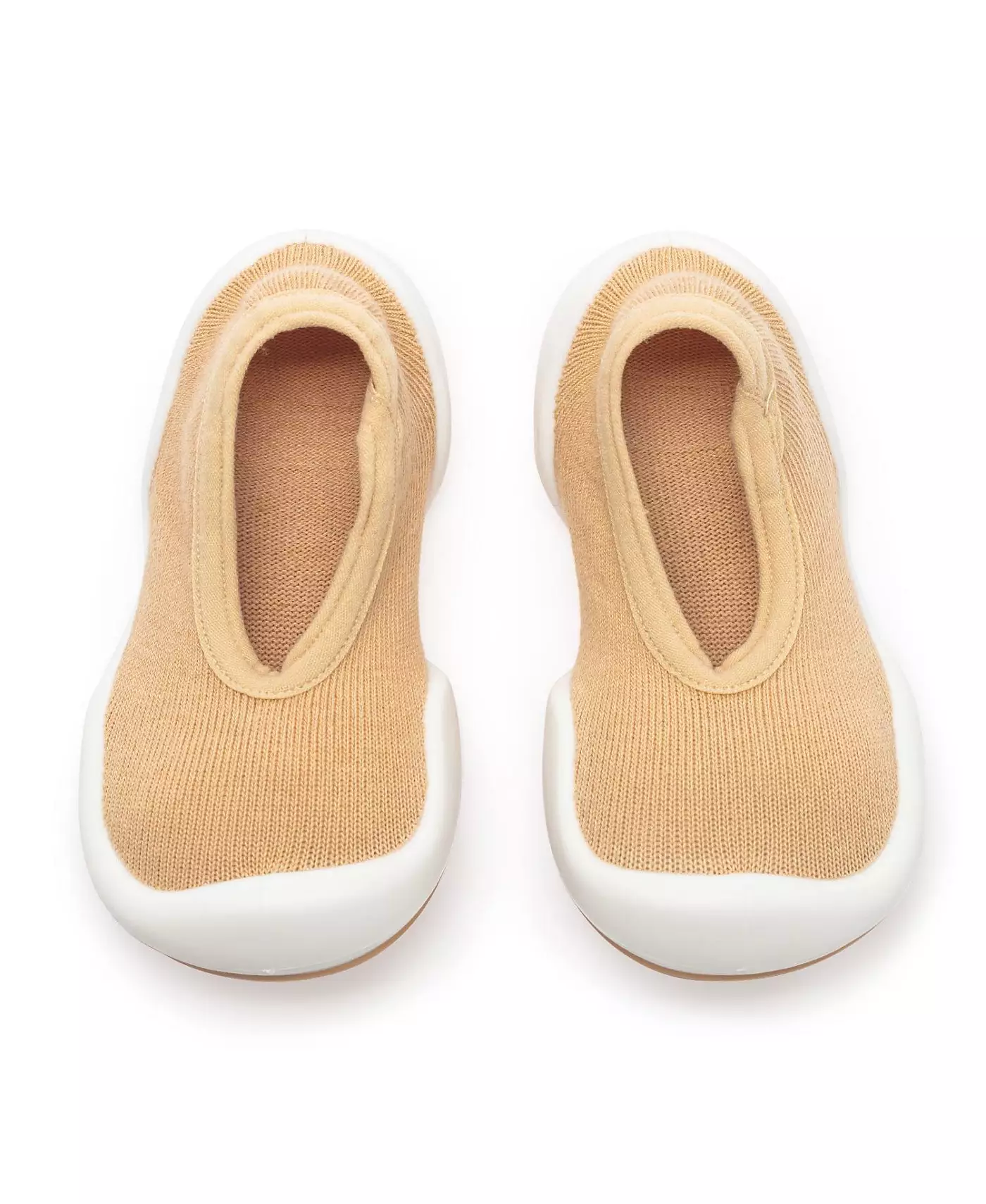 Komuello Младенческая Девочка Мальчик Дышащие Моющиеся Нескользящие Носки Туфли Плоские - Латте