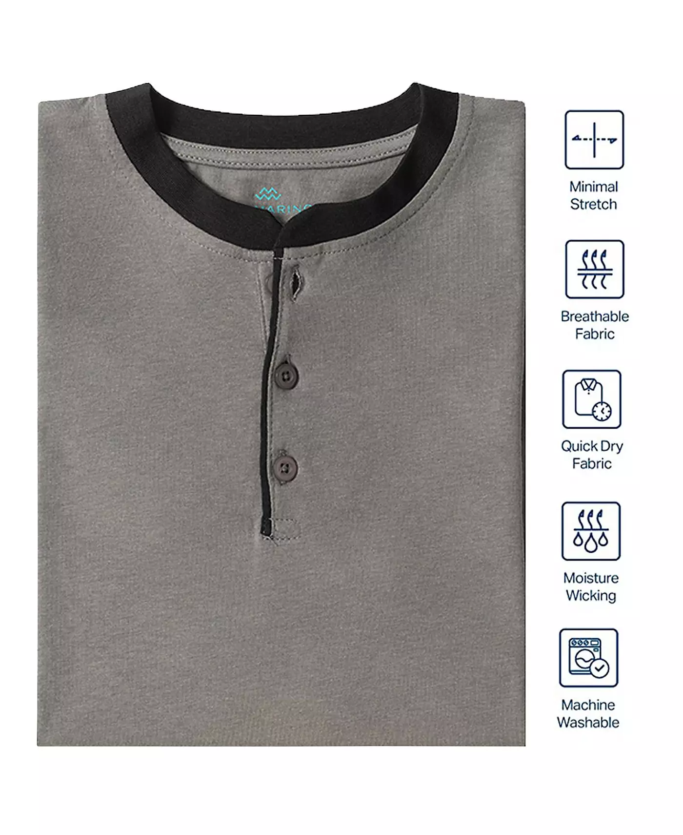 Мужская футболка с коротким рукавом Mio Marino Henley