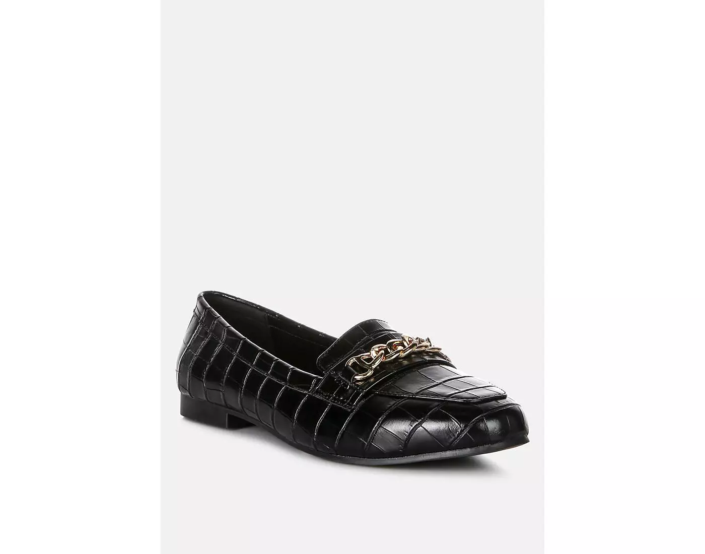 London Rag bro zone крокодиловые мокасины с металлической цепочкой