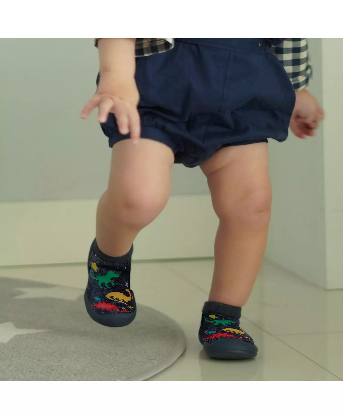 Komuello Младенцы Мальчики Дышащие Моющиеся Нескользящие Носки Обувь Динозавры