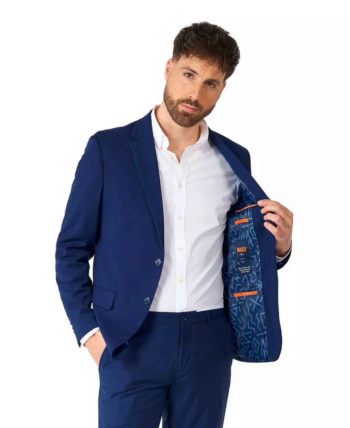 Мужской повседневный костюм OppoSuits - повседневный костюм-двойка - повседневный деловой и свадебный наряд - темно-серый