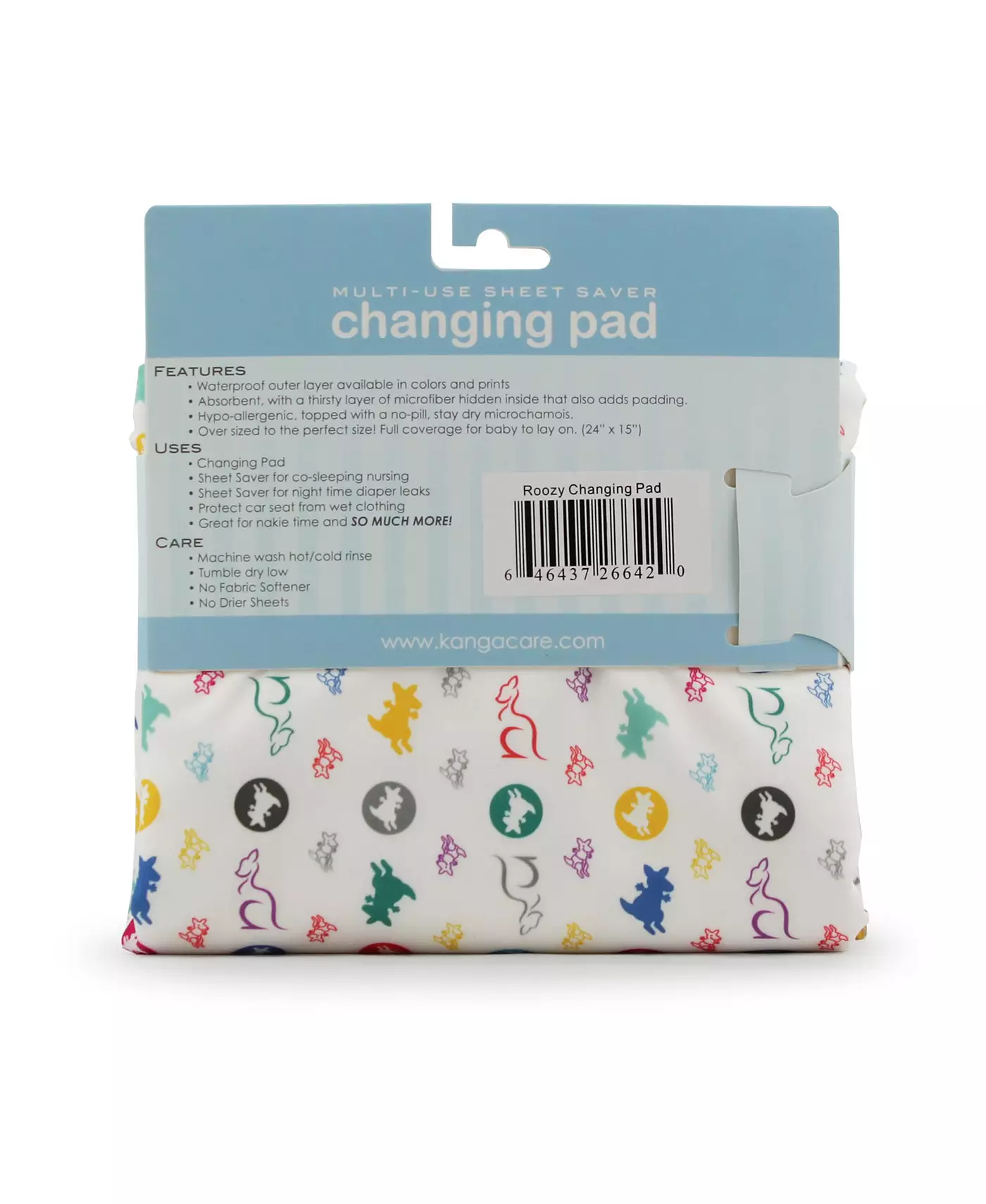 Многоразовый впитывающий и водонепроницаемый пеленальный коврик для малышей Kanga Care