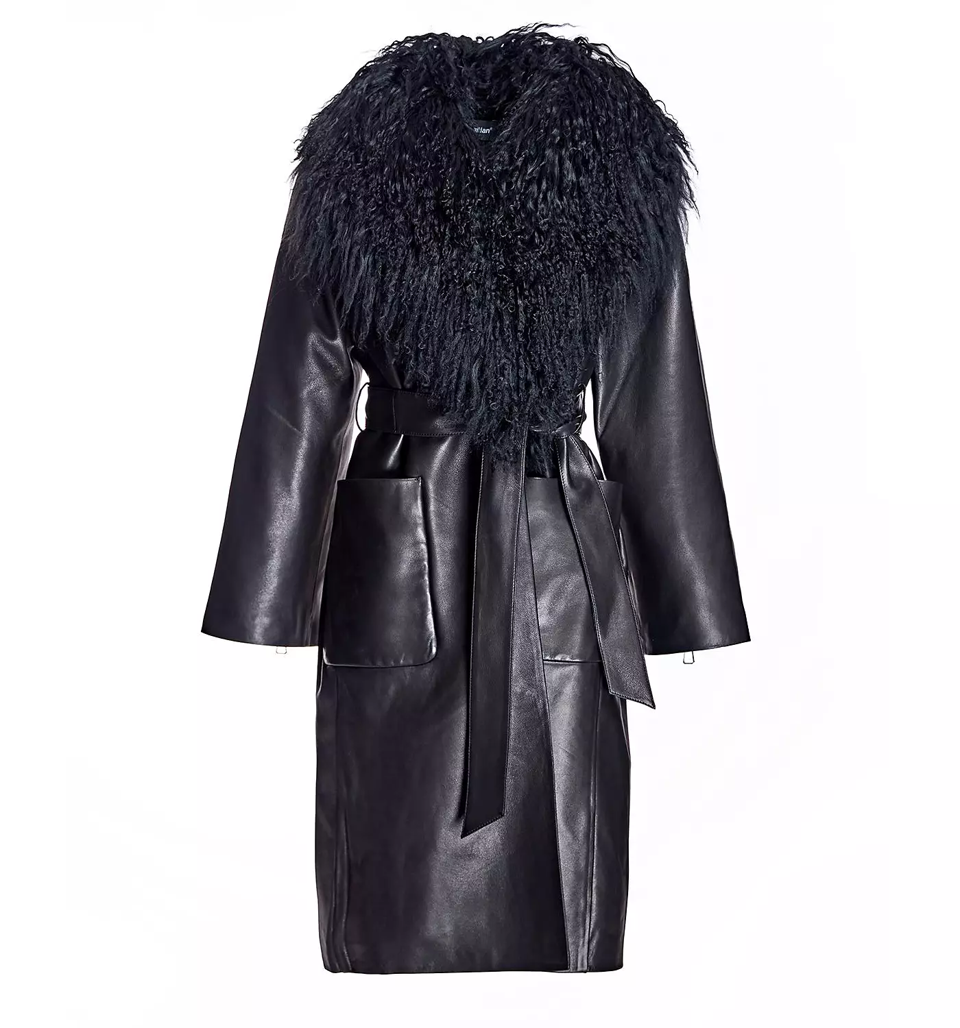 Женское кожаное пальто Julia & Stella By Maximilian с отделкой из овчины