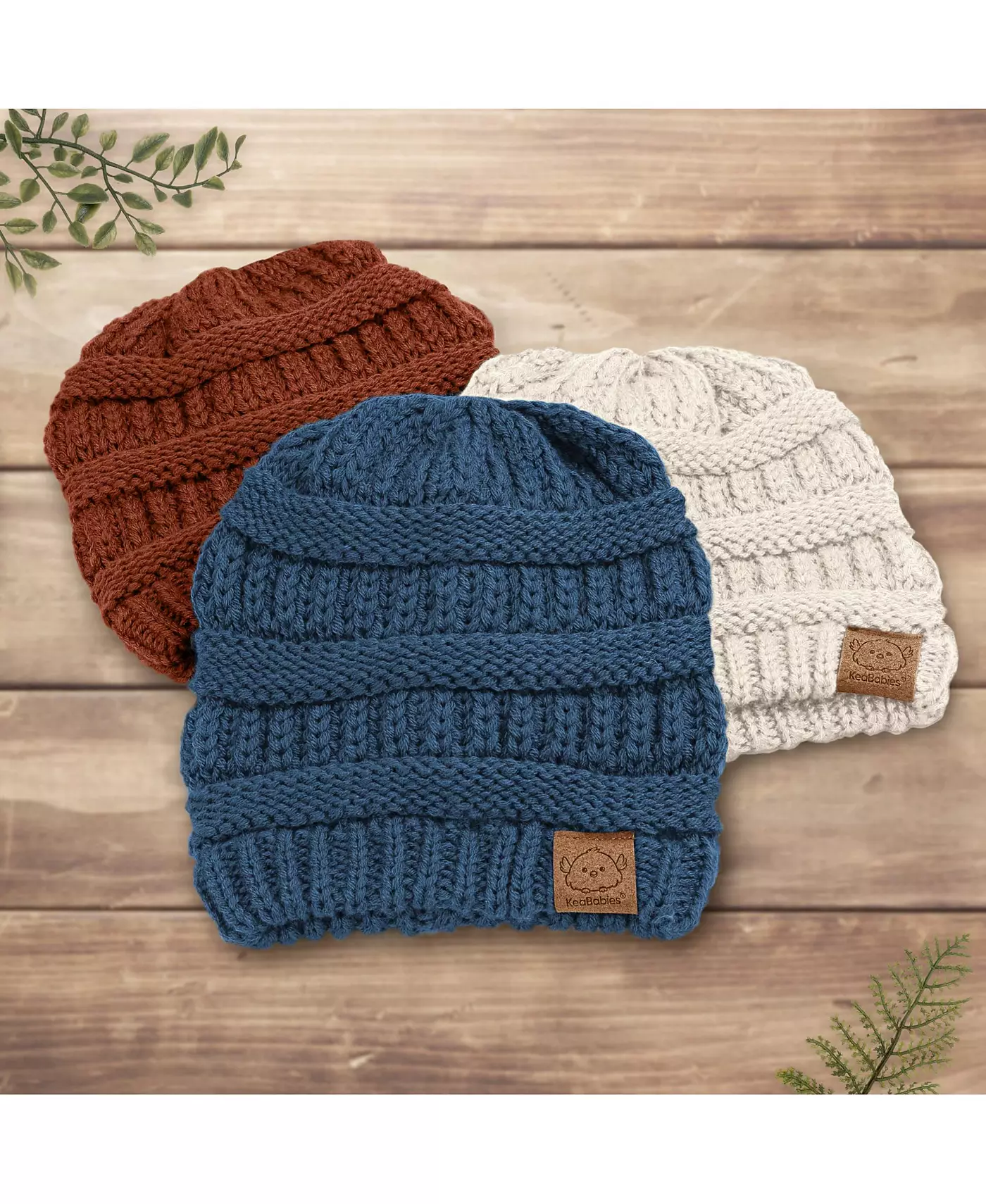 KeaBabies 3 пары теплых детских шапок, детские шапки 0-36 месяцев, детские зимние шапки для новорожденных, младенцев, малышей, мальчиков, девочек