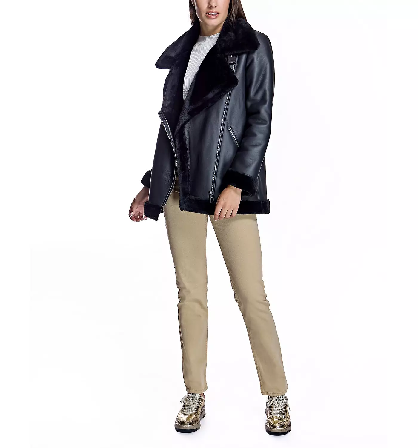 Женская мотоциклетная куртка оверсайз Julia & Stella By Maximilian