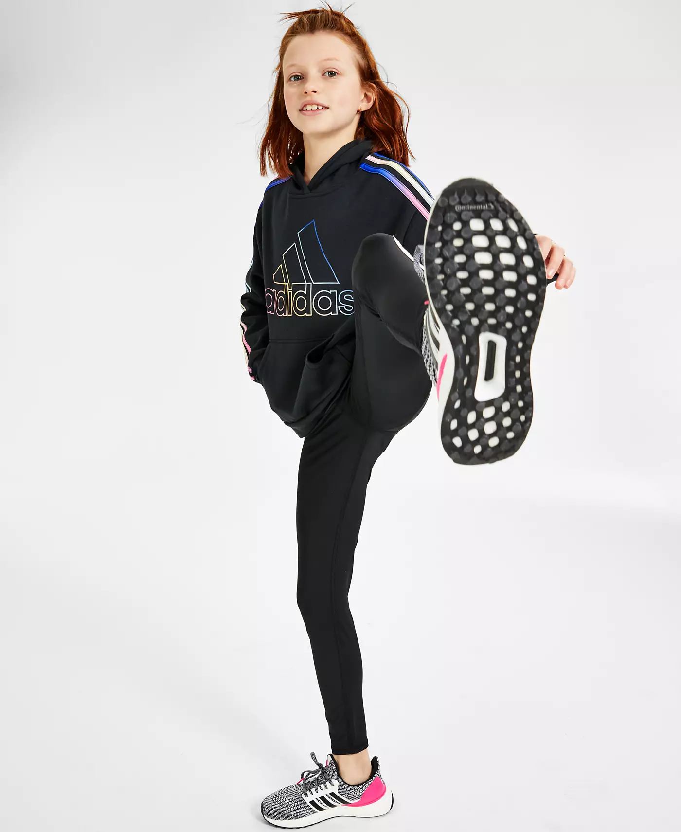 Длинные обтягивающие леггинсы Adidas Big Girls Aeroready