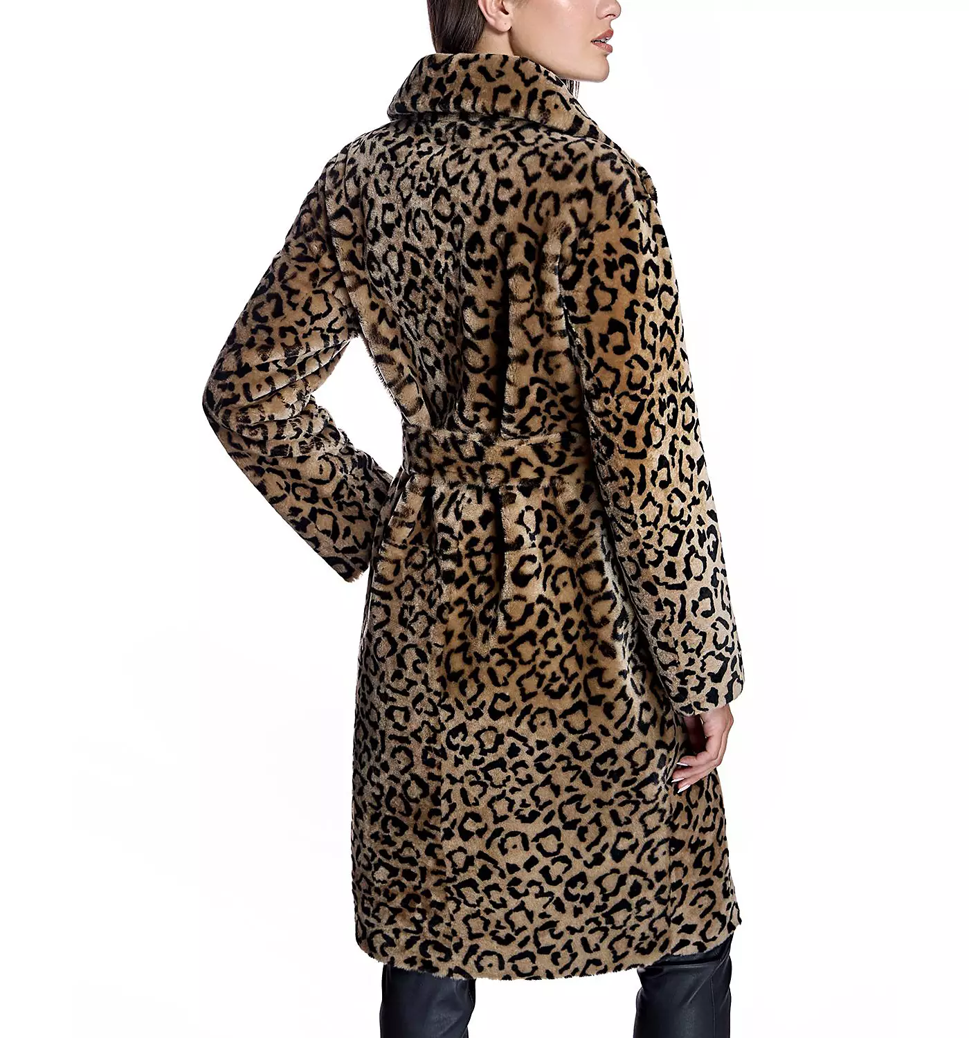 Женское двустороннее пальто-халат из овчины Julia & Stella By Maximilian