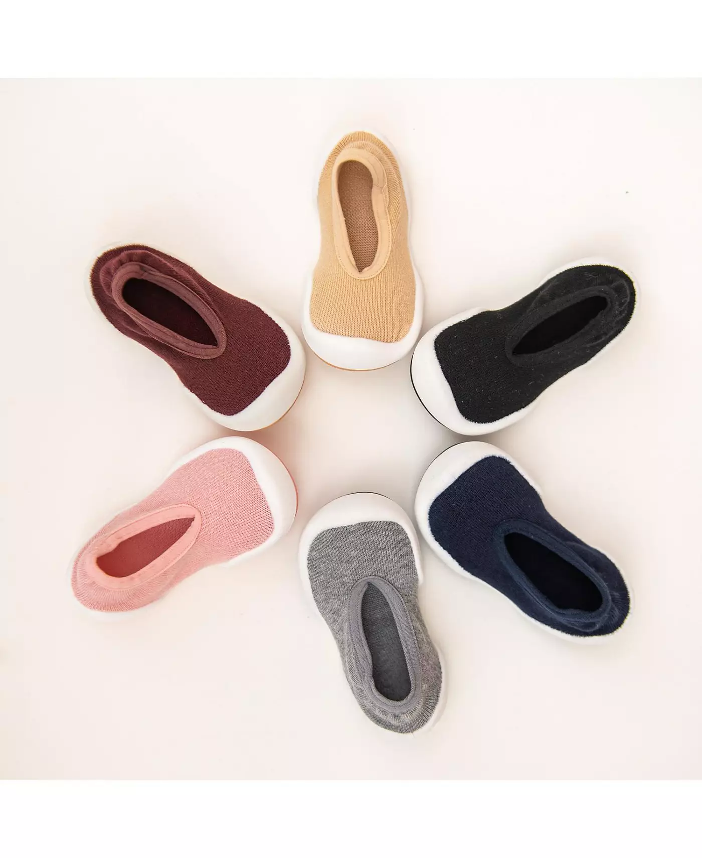 Komuello Младенческая Девочки Мальчик Дышащие Моющиеся Нескользящие Носки Туфли На Плоской Подошве - Оникс