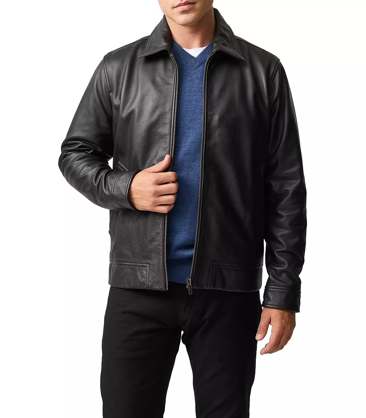 Мужская кожаная куртка Rodd & Gunn Haymarket