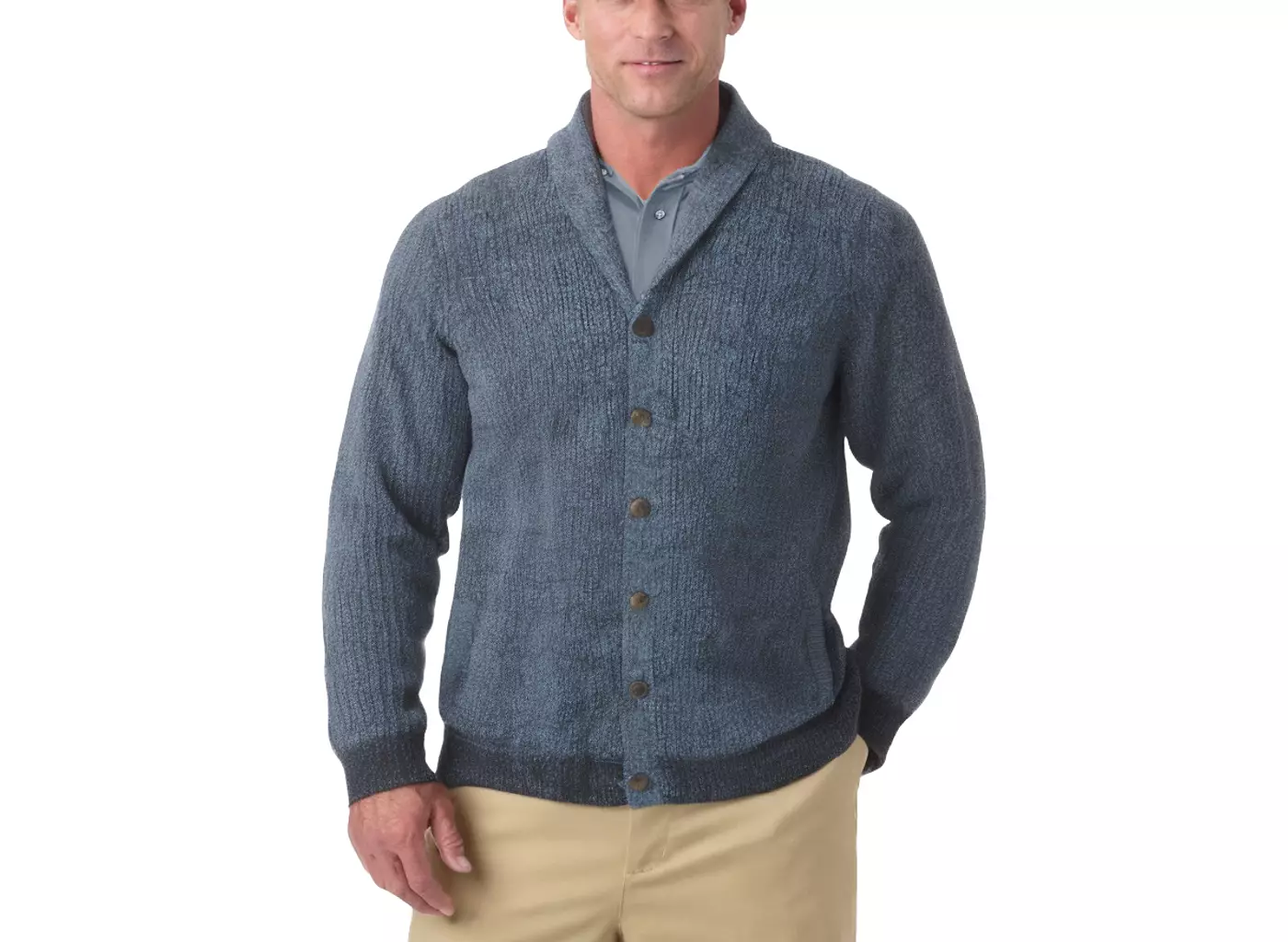 Свитер-кардиган с воротником-шалью большого размера для высоких женщин