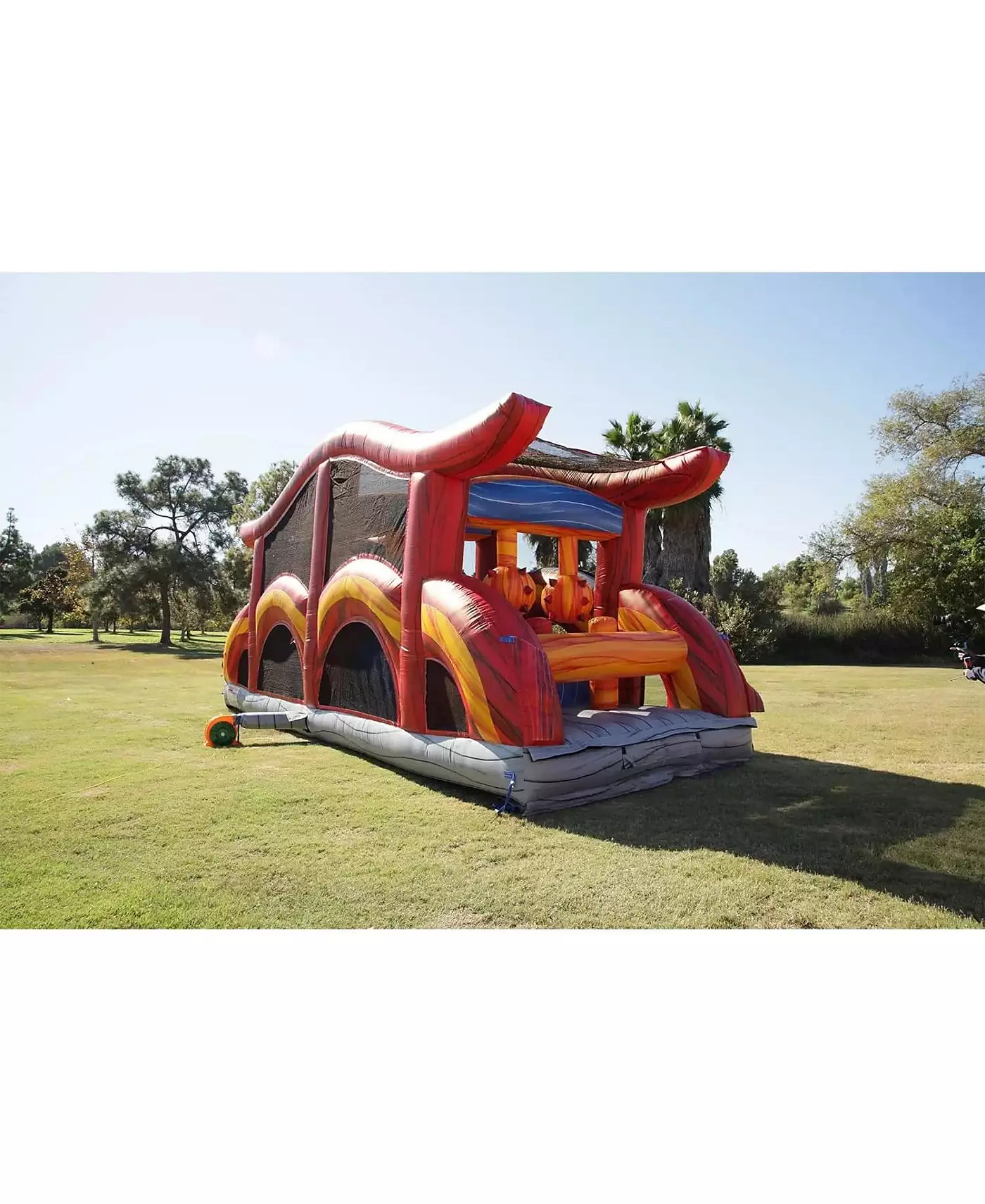 Jumporange Shadow - надувной батут с полосой препятствий для детей и взрослых с нагнетателем, коммерческий класс, всплывающие батуты, для использования на открытом воздухе и в помещении, качество аренды (шт. 6)