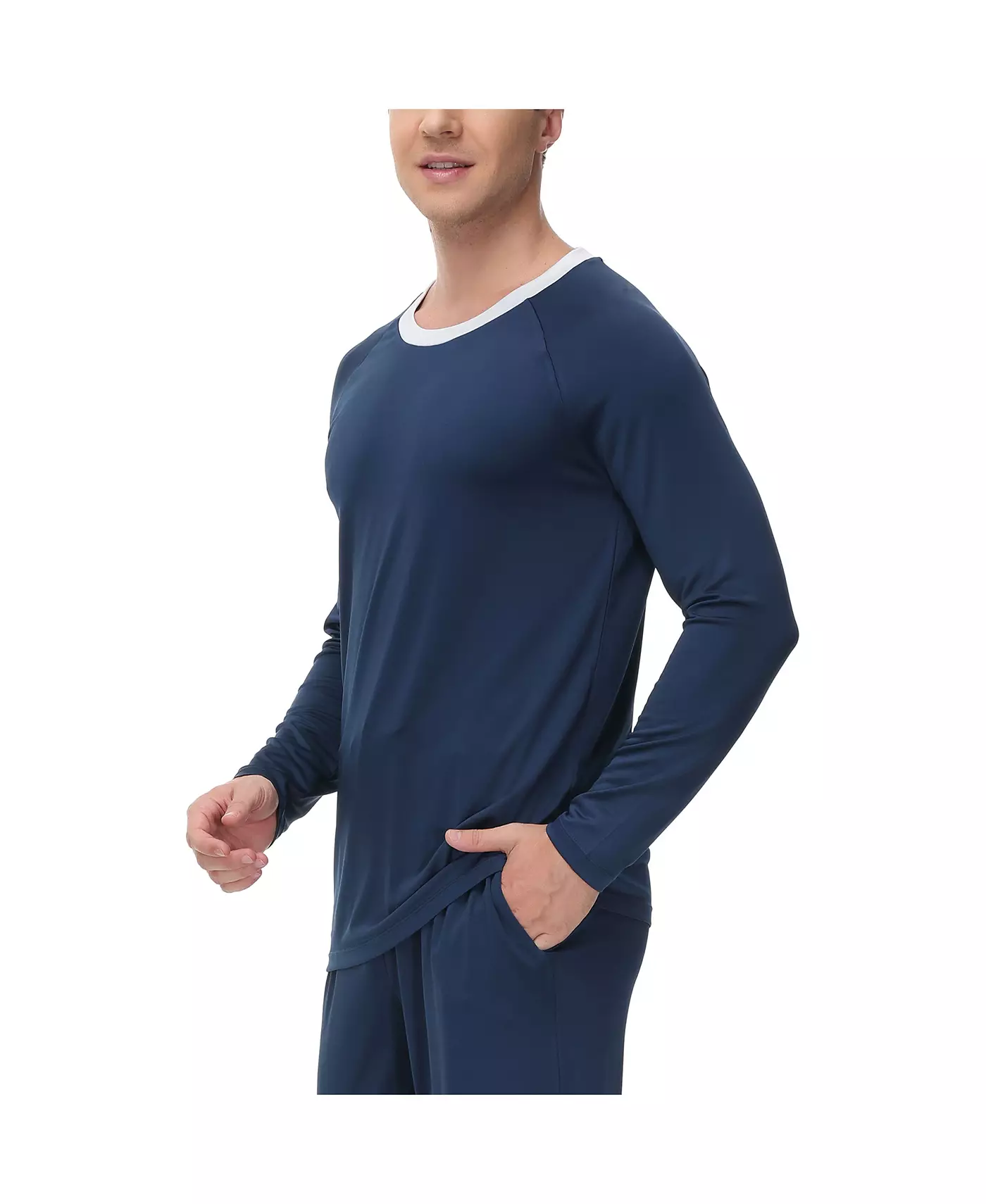 Мужская футболка INK+IVY с контрастным влагоотводящим круглым вырезом и круглым вырезом