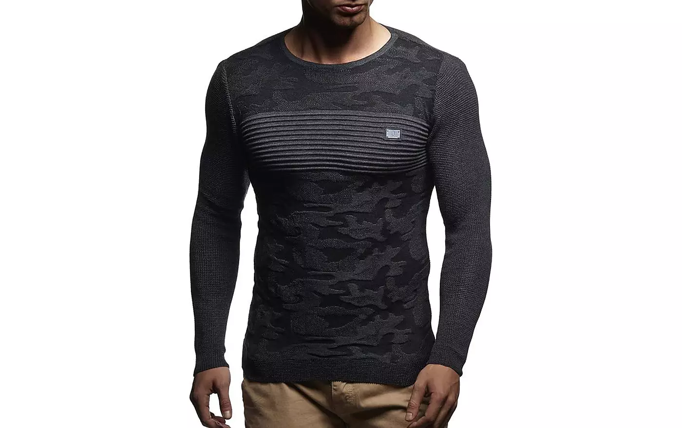 Мужской вязаный пуловер Leif Nelson LN1645