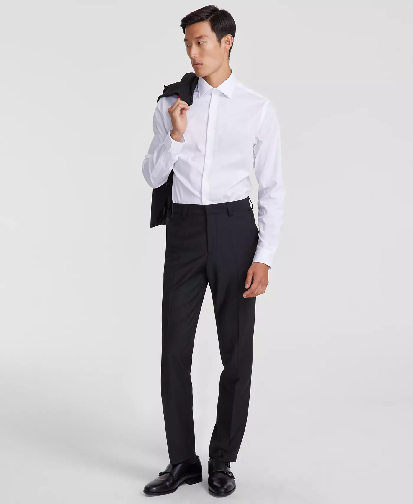 Hugo Boss мужской современный костюм из смеси шерсти