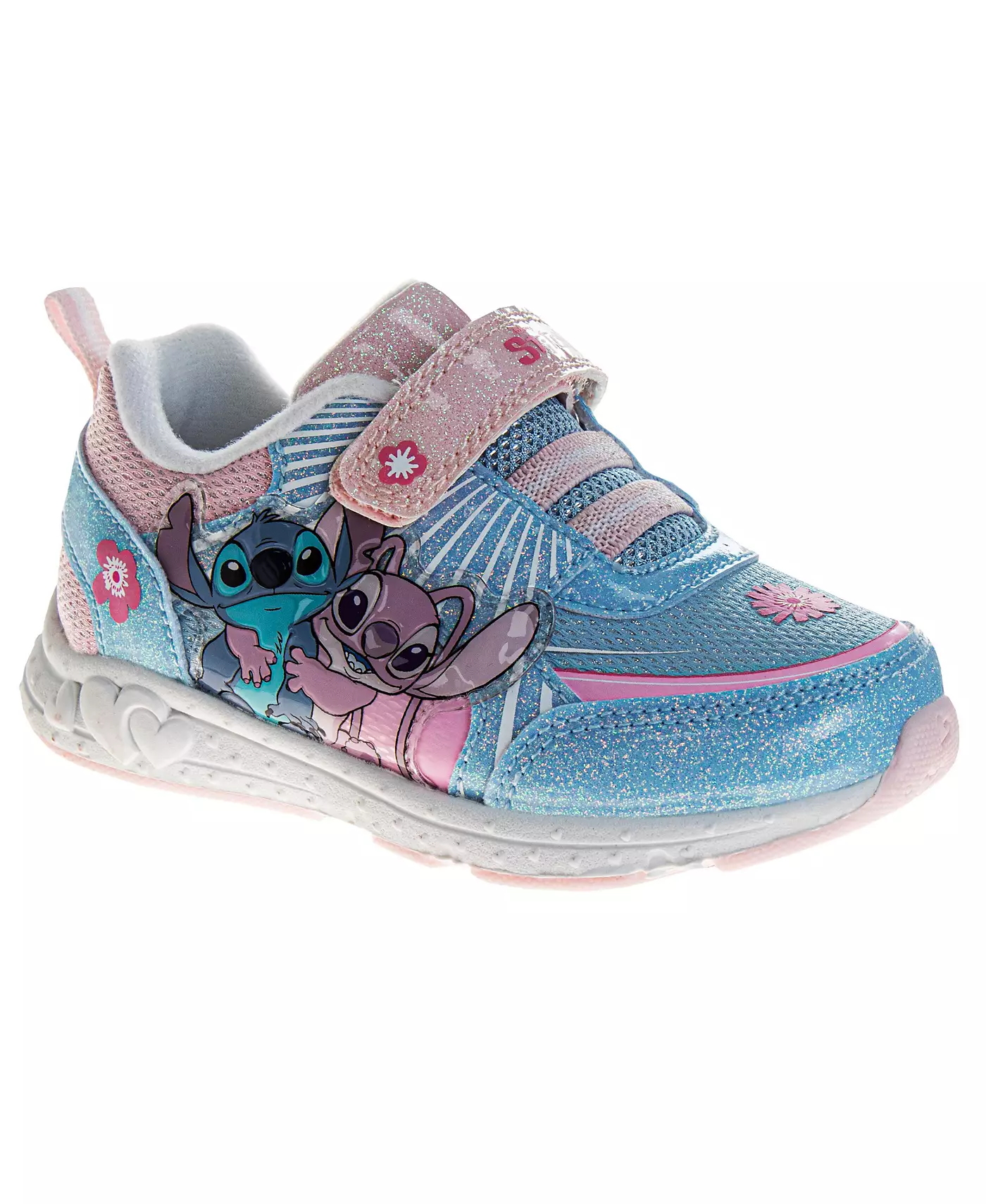 Модные кроссовки Disney для малышей и маленьких девочек со стежками и ангелами на липучках и петлях
