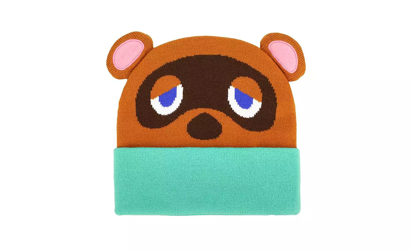 Мужская вязаная шапка-бини Animal Crossing Tom Nook Face