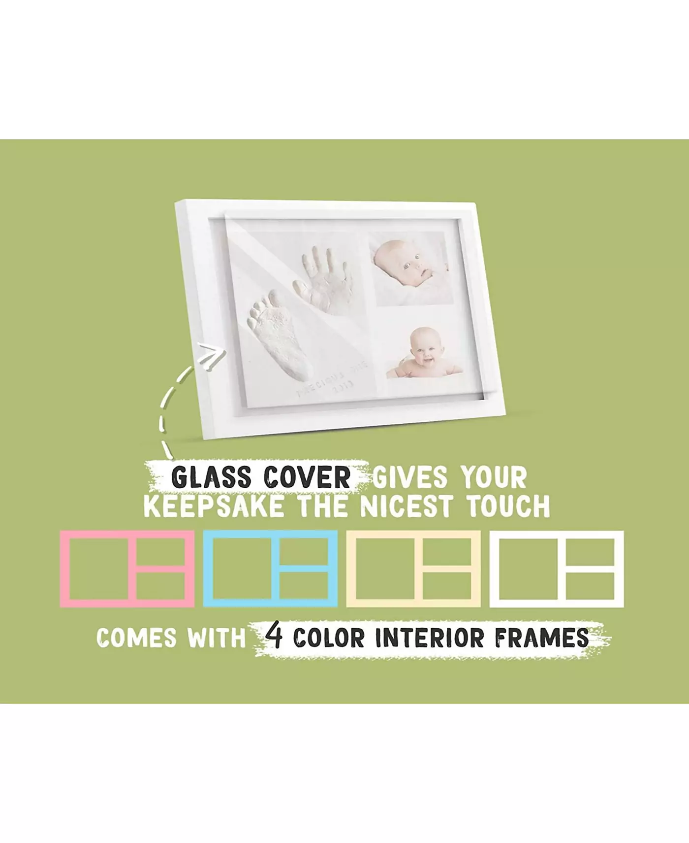 KeaBabies Solo Baby Hand and Foot Kit, детские фоторамки на память, набор для создания отпечатков ручек, подарки для новорожденных девочек и мальчиков
