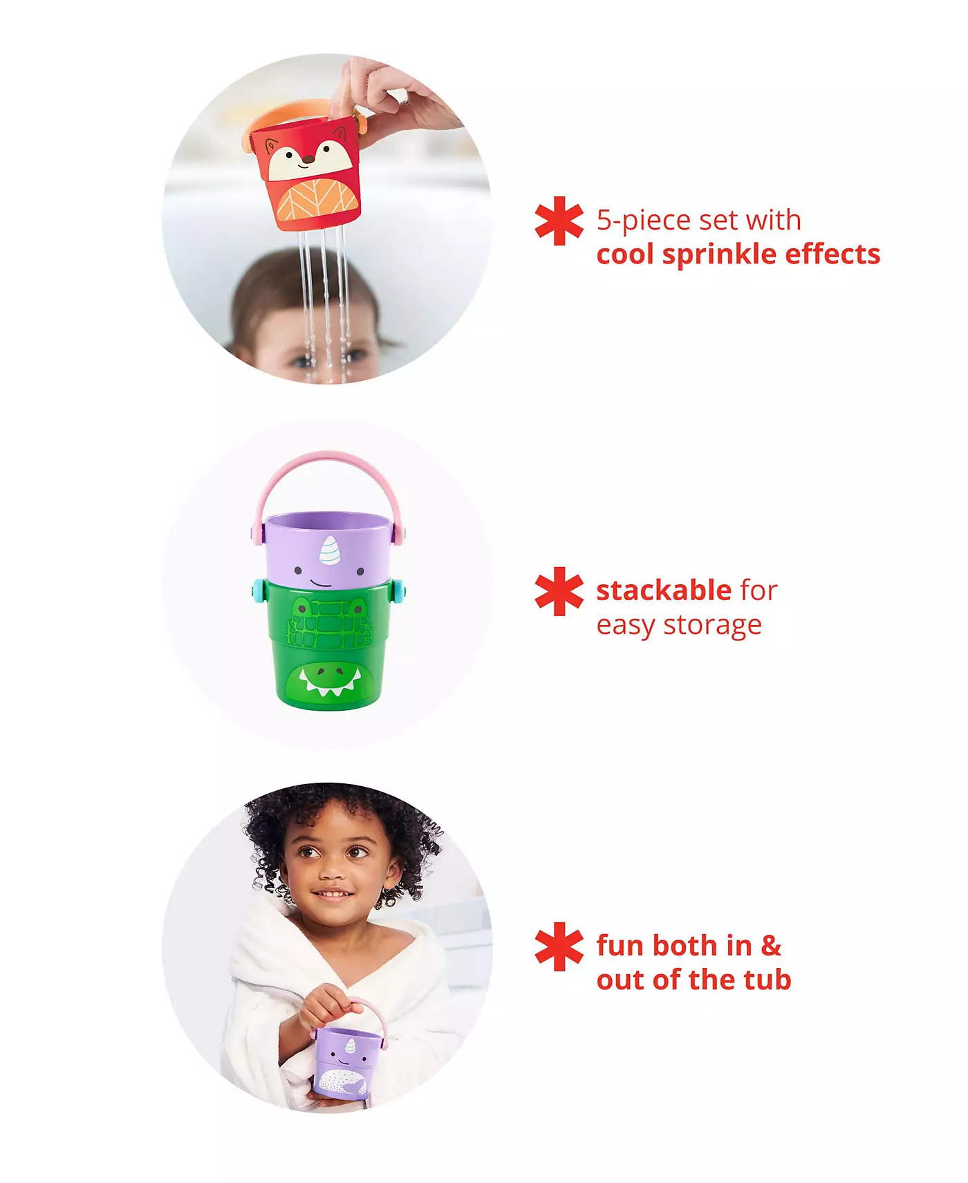 Игрушка Skip Hop Zoo Stack and Pour Buckets