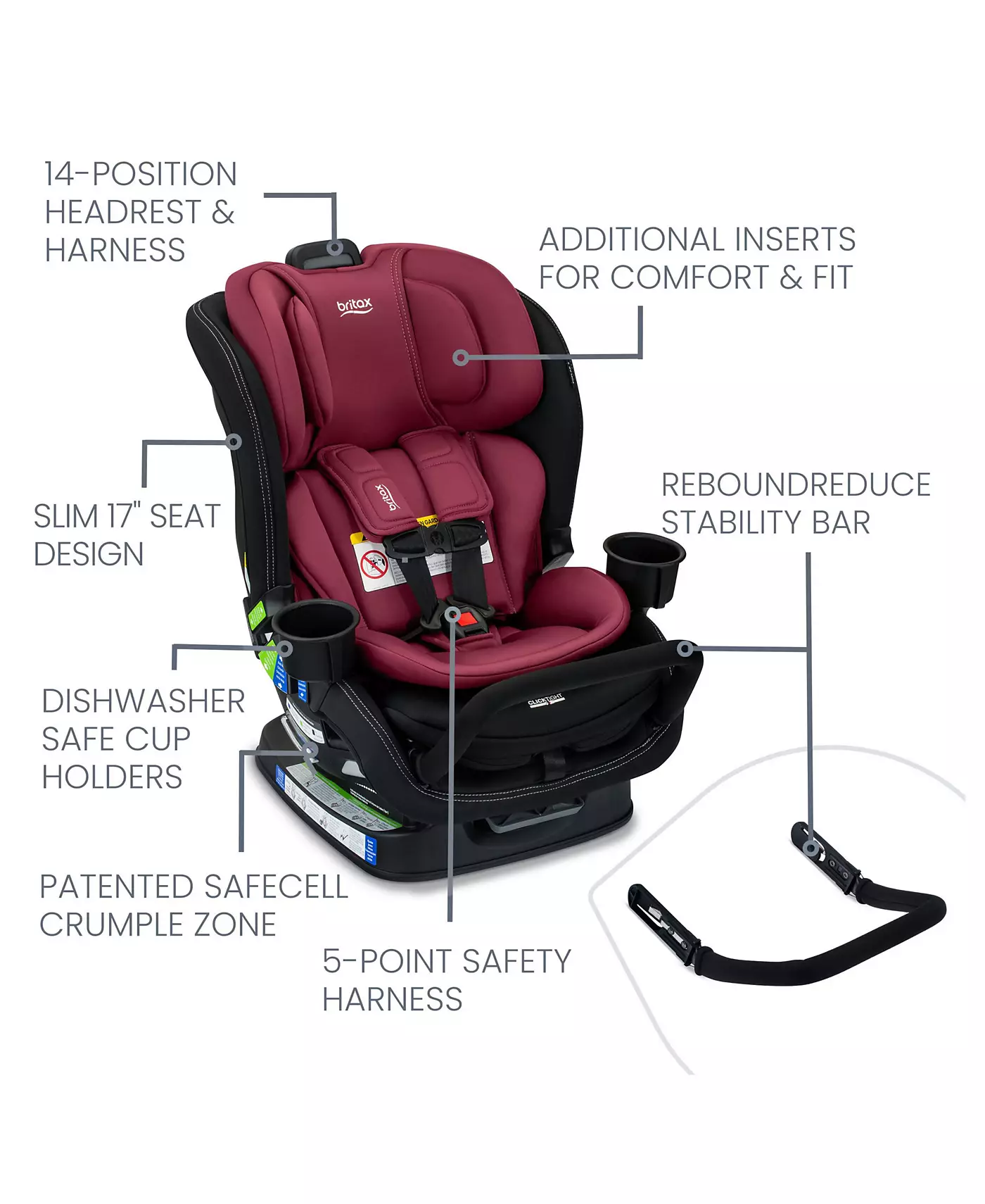 Детское автокресло-трансформер Britax Poplar S для мальчиков и девочек