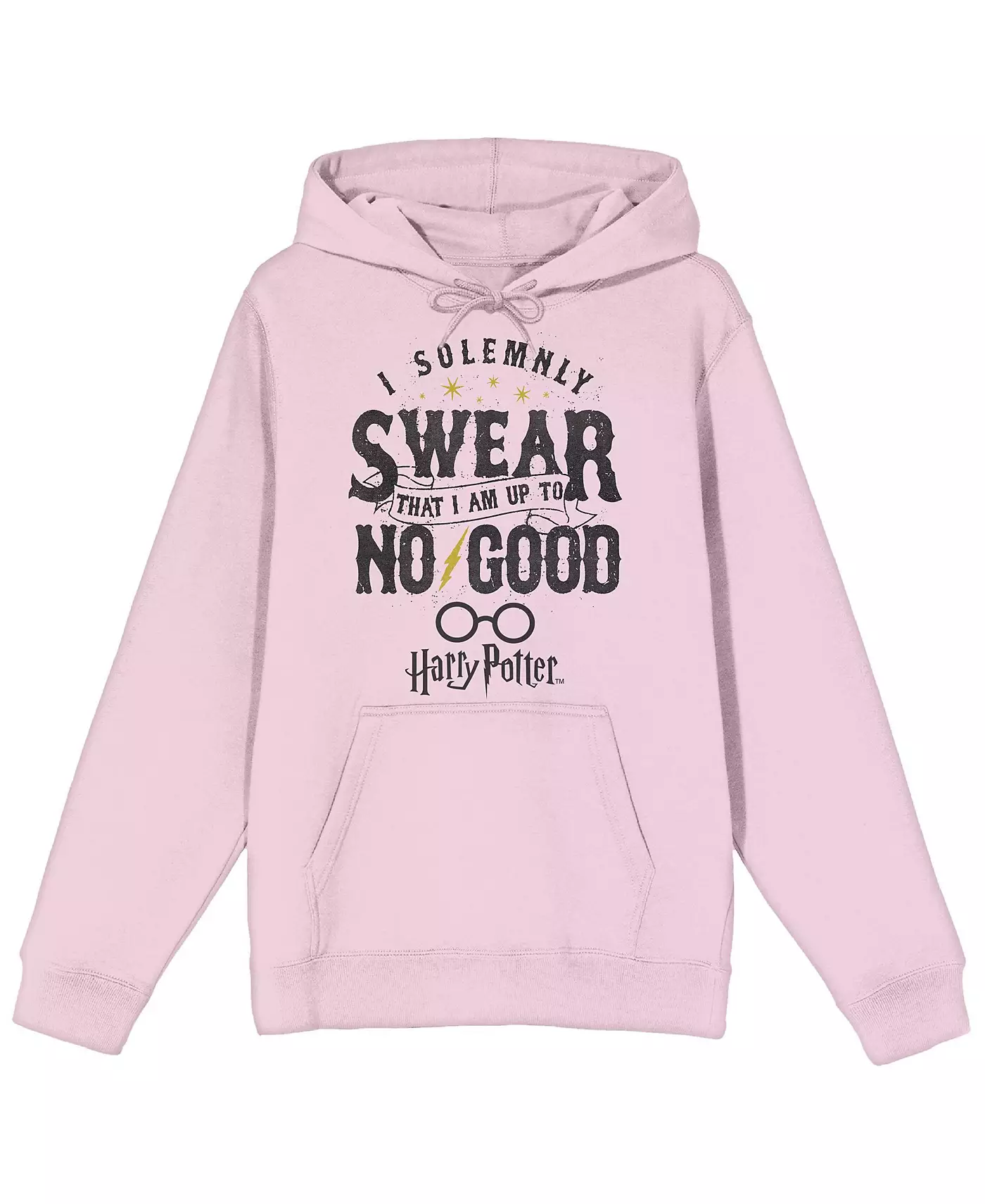 Мужская толстовка с капюшоном и длинными рукавами «Гарри Поттер: Я торжественно клянусь, что не собираюсь ничего хорошего» розового цвета, размер средний