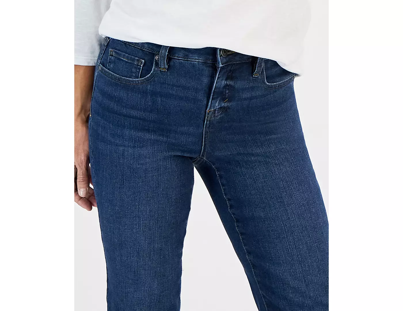 Джинсы-капри Style & Co Petite средней посадки с закругленными краями и отворотами